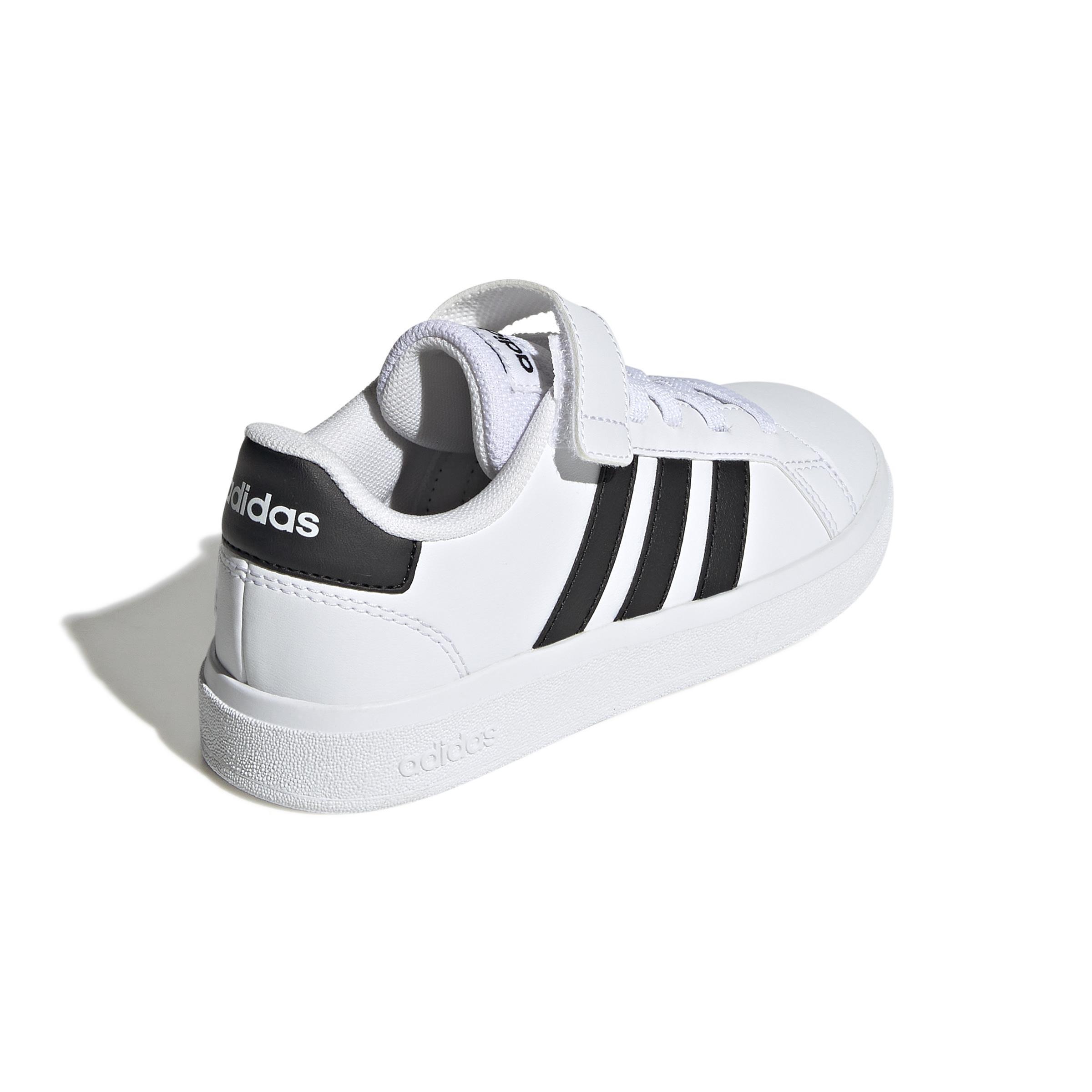White Grand Court Elastic Shoes, Kids Unisex, , large image number 3