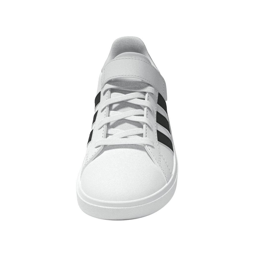 White Grand Court Elastic Shoes, Kids Unisex, , large image number 7