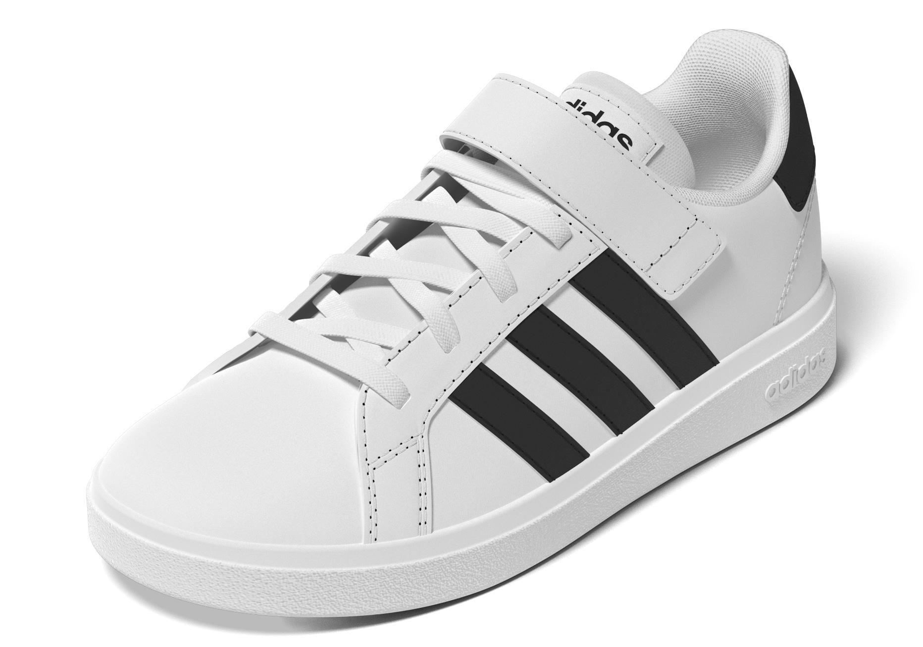 White Grand Court Elastic Shoes, Kids Unisex, , large image number 11