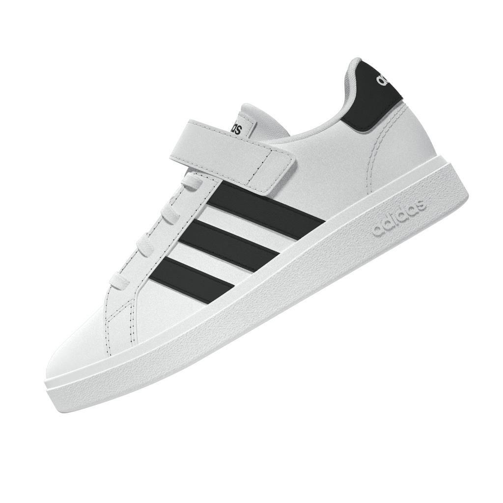 White Grand Court Elastic Shoes, Kids Unisex, , large image number 13