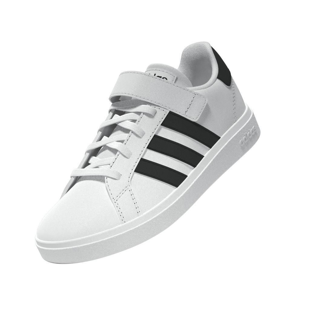 White Grand Court Elastic Shoes, Kids Unisex, , large image number 14