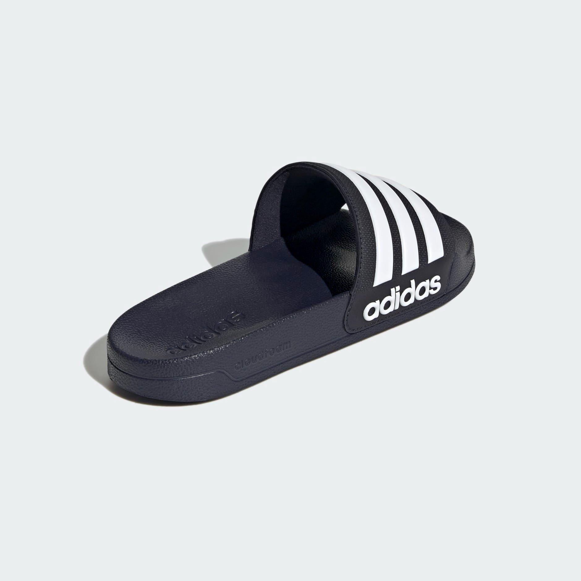 Black Adilette Shower Slides, , large image number 2
