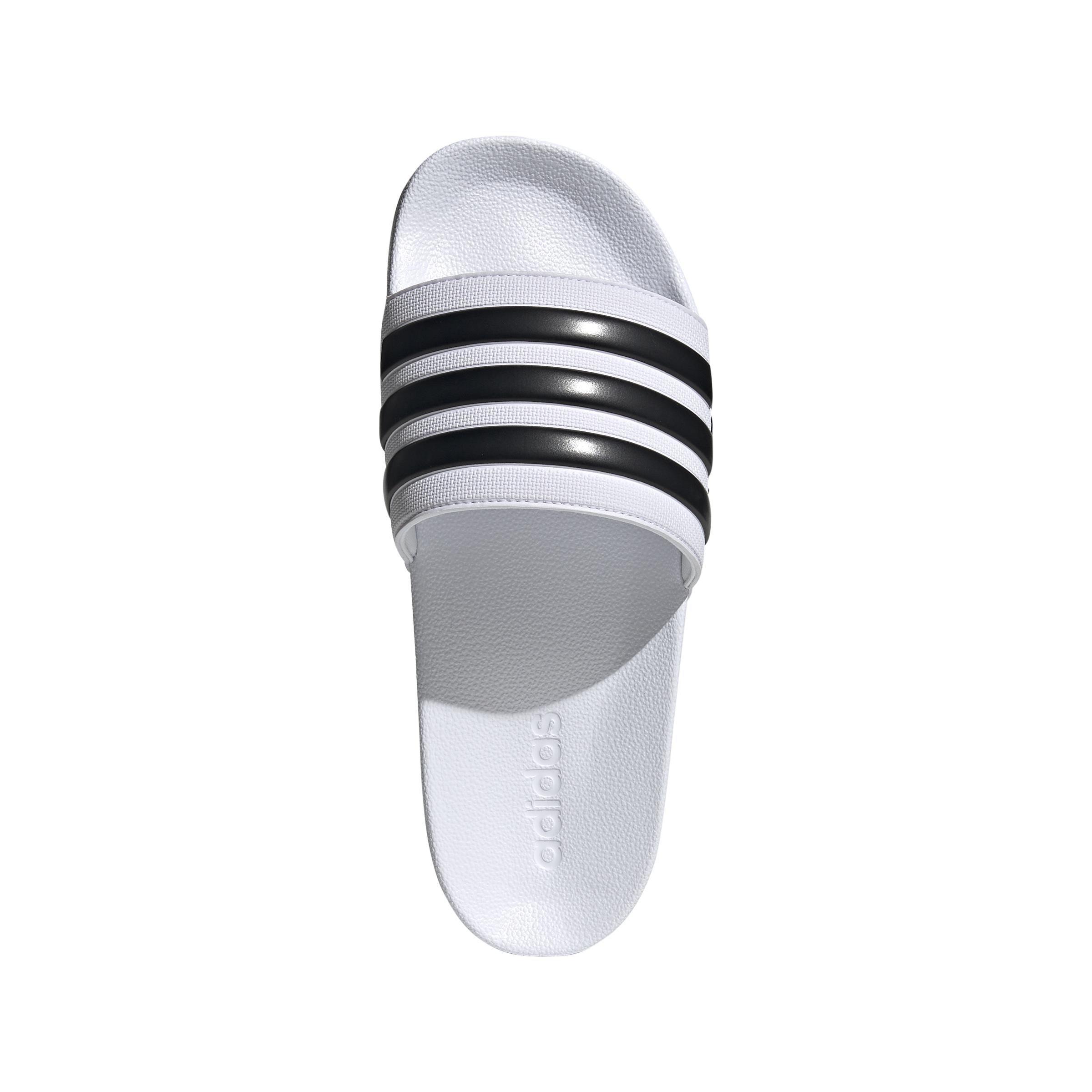 White Adilette Comfort Slides, , large image number 1