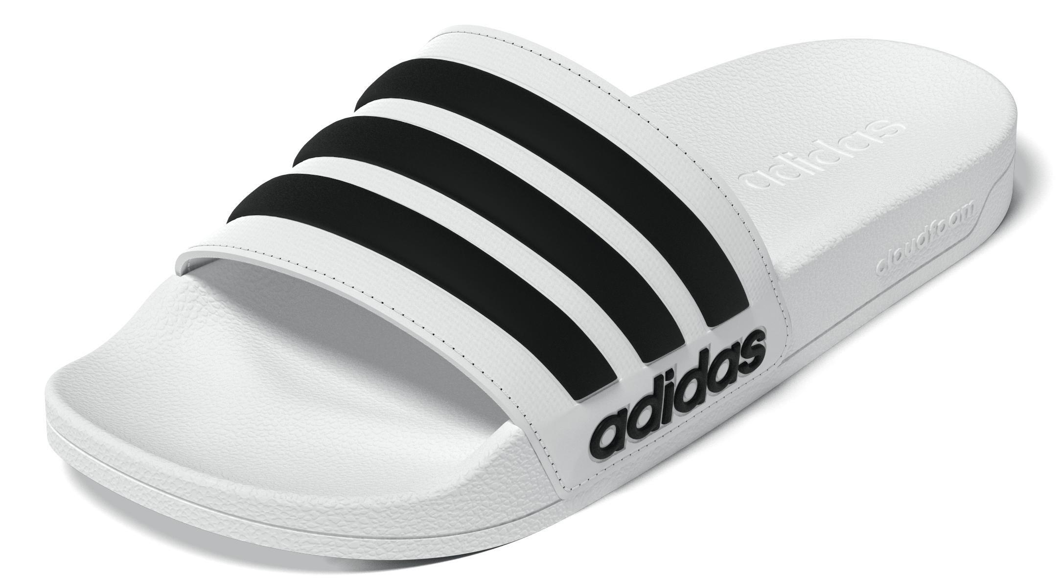 White Adilette Comfort Slides, , large image number 8