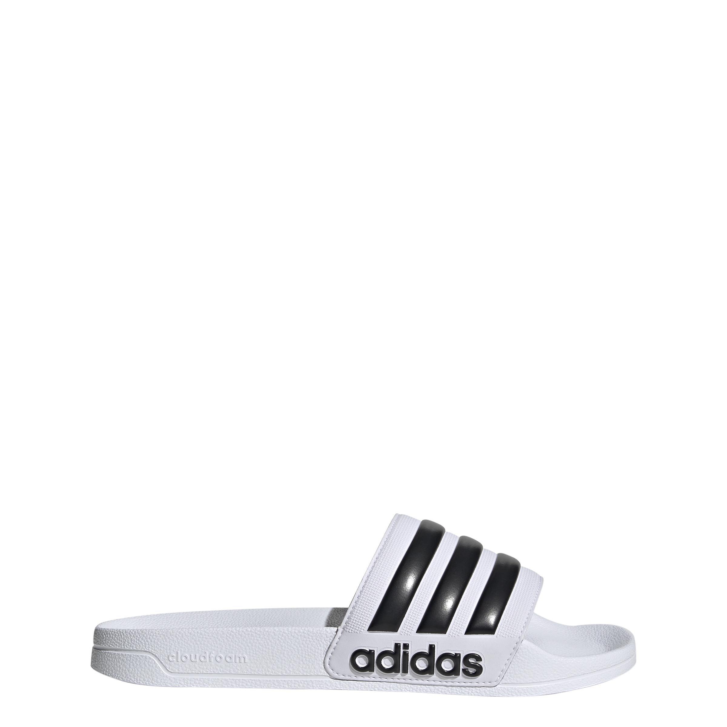 White Adilette Comfort Slides, , large image number 10