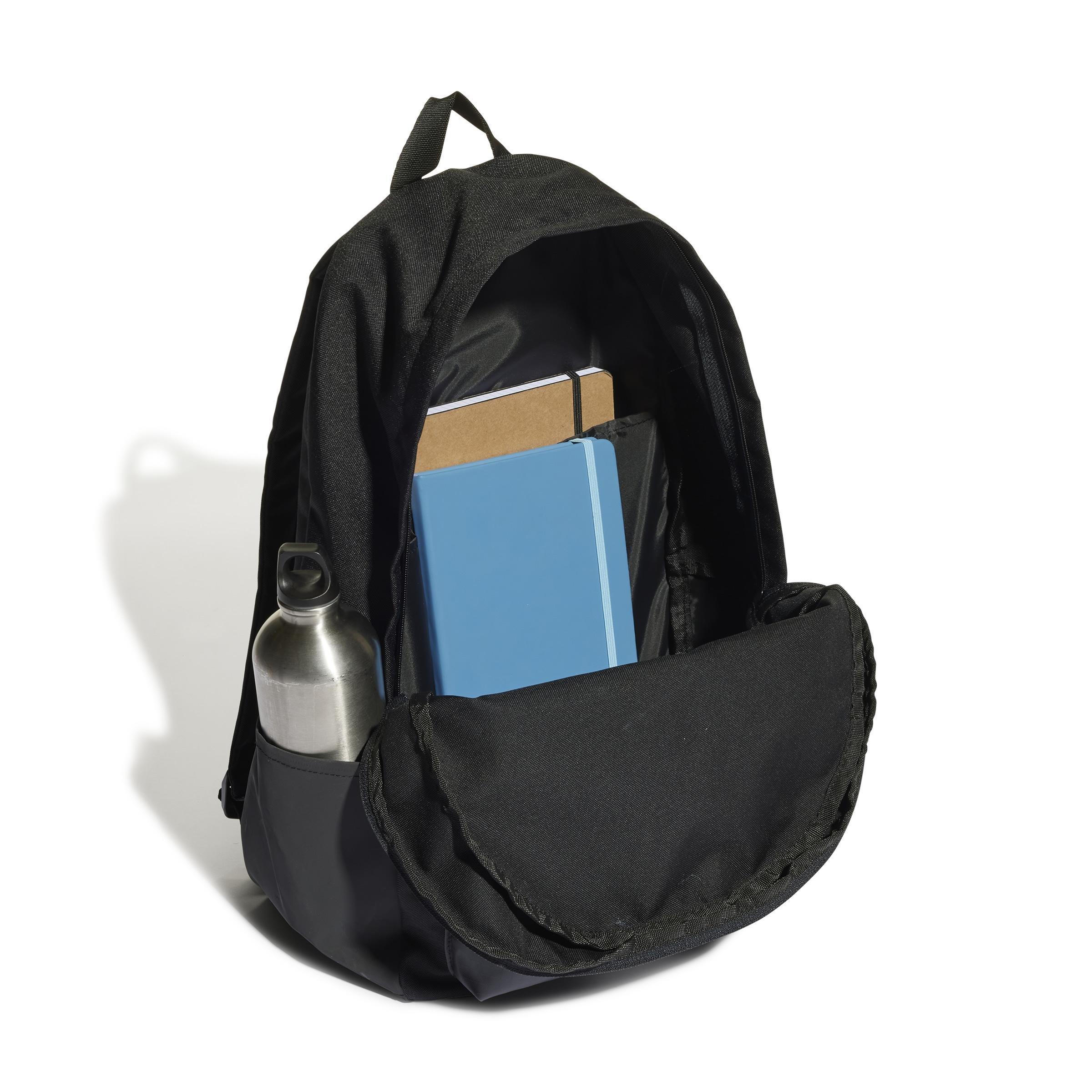 Black Classic Badge Backpack, No Color, large image number 1