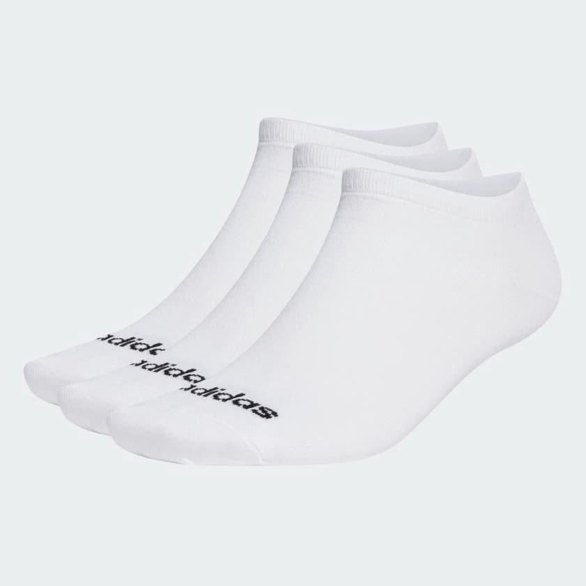 White Thin Linear Low-Cut Socks Set Of 3, , large image number 0