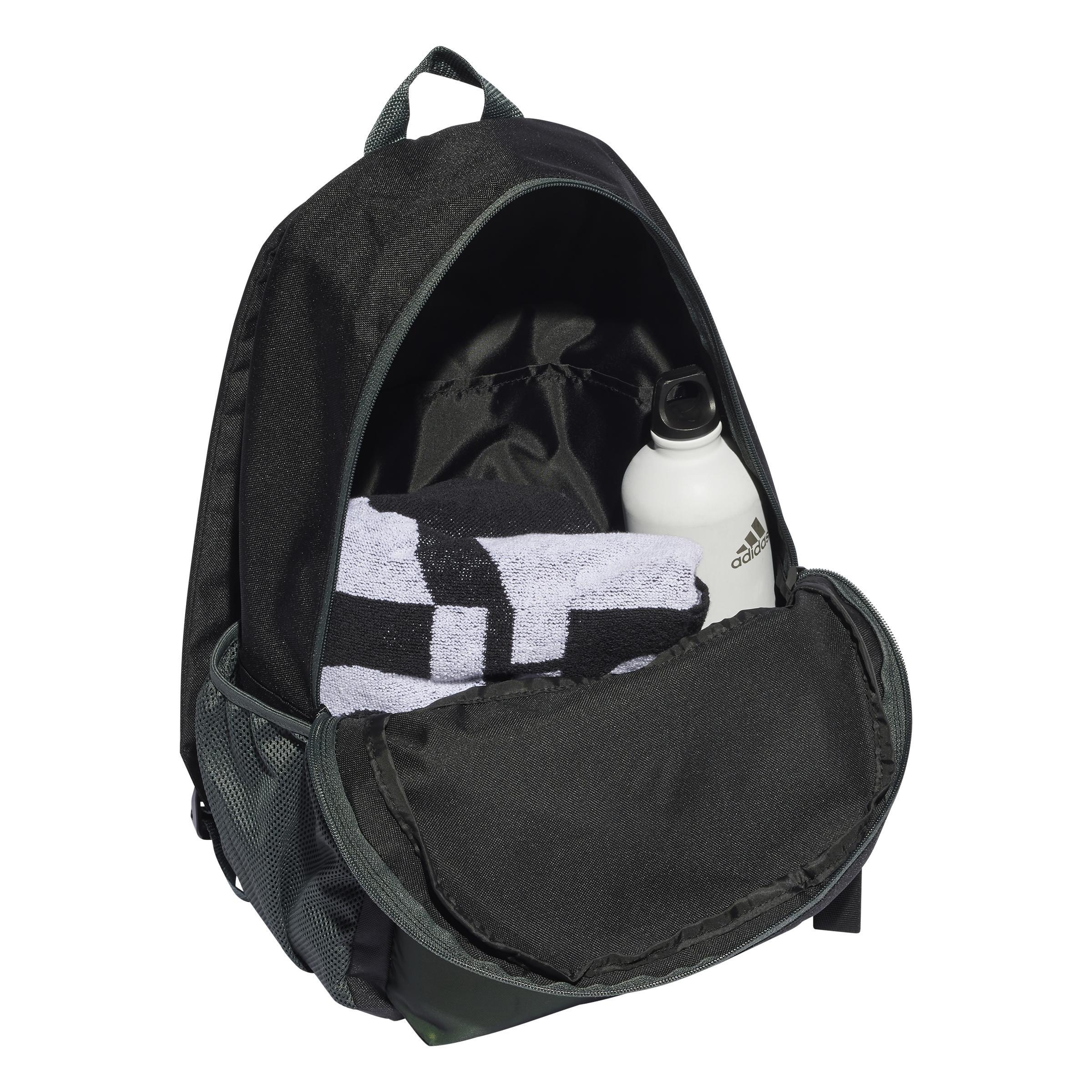 Black Zippered Backpack, No Color, large image number 0