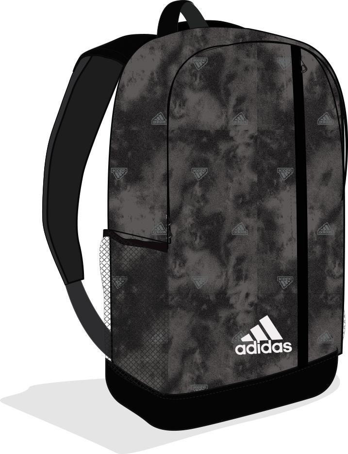 Black Linear Graphic Backpack, No Color, large image number 0