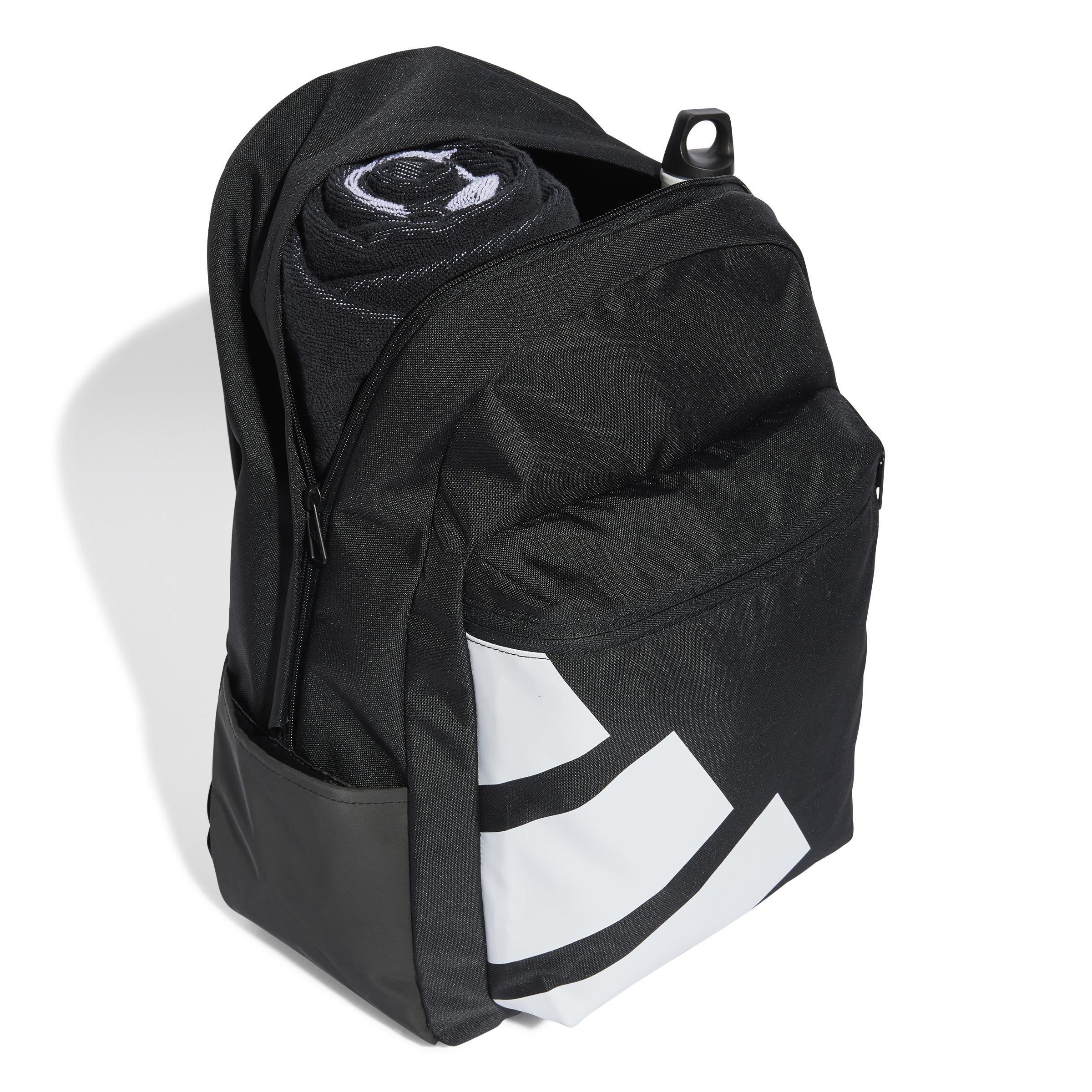 Black Printed Backpack, No Color, large image number 1