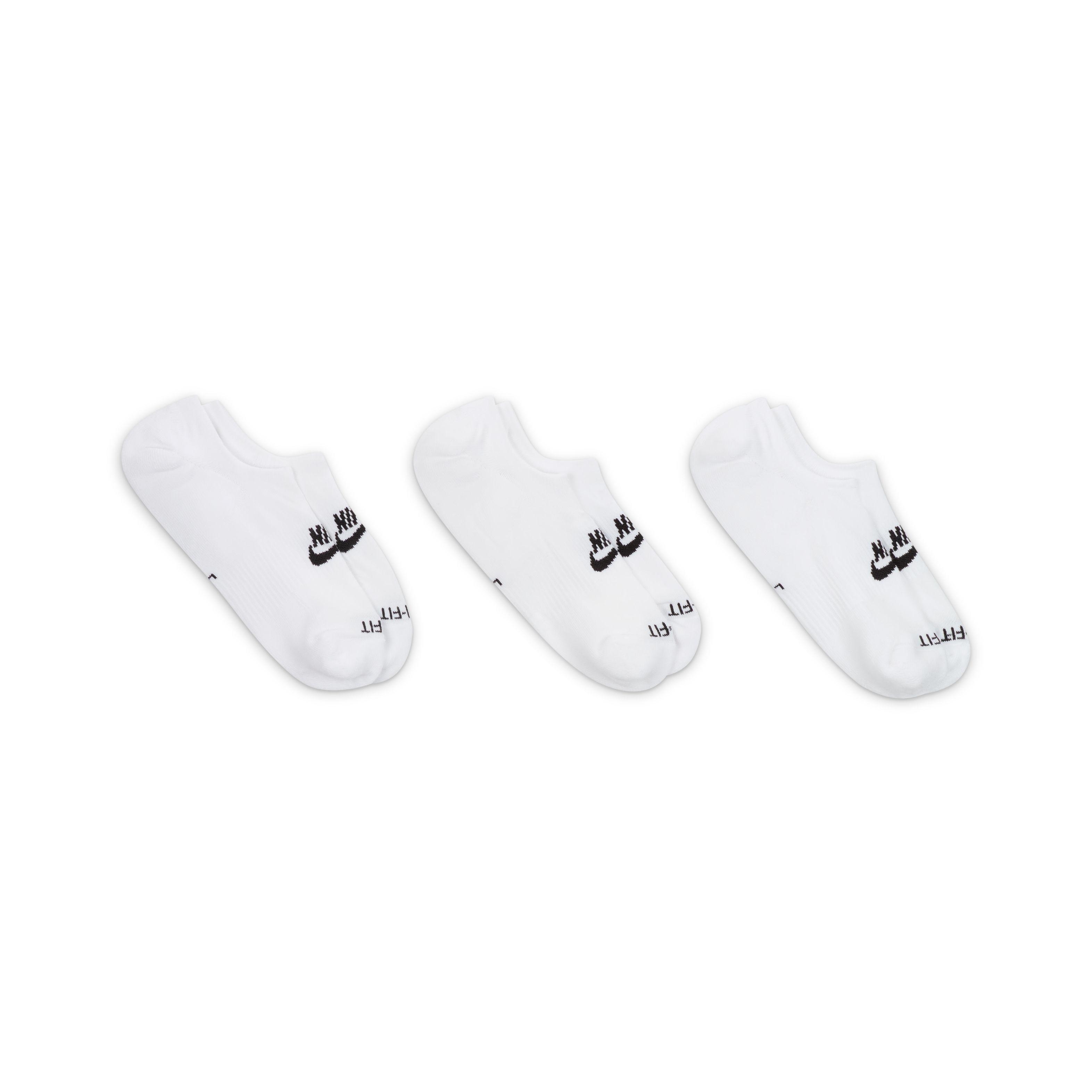 White Printed Socks, Set Of 3, , large image number 0