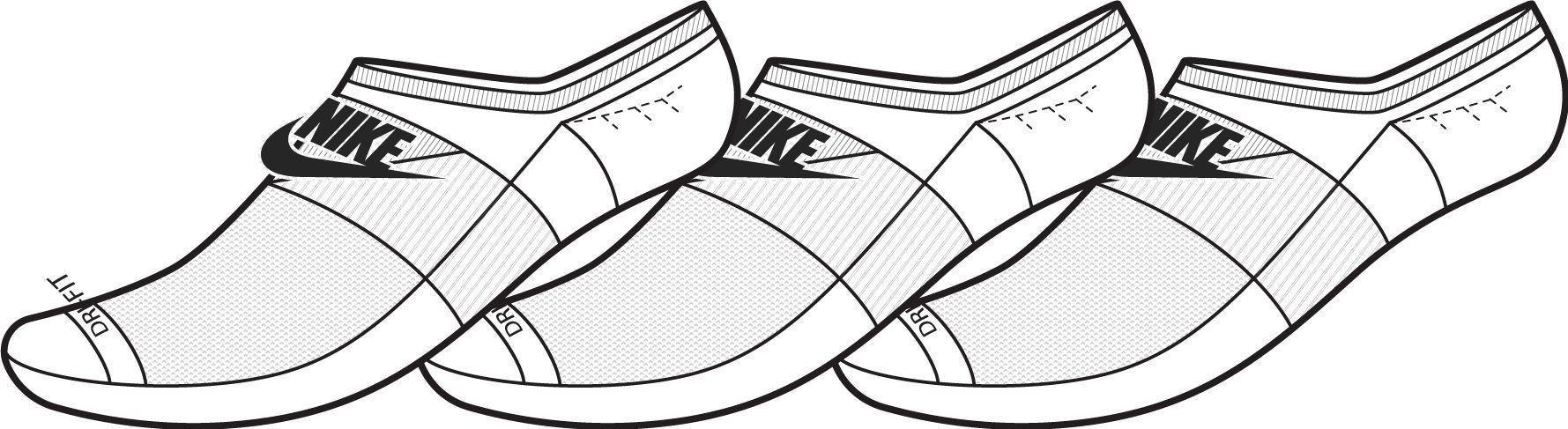 White Printed Socks, Set Of 3, , large image number 4