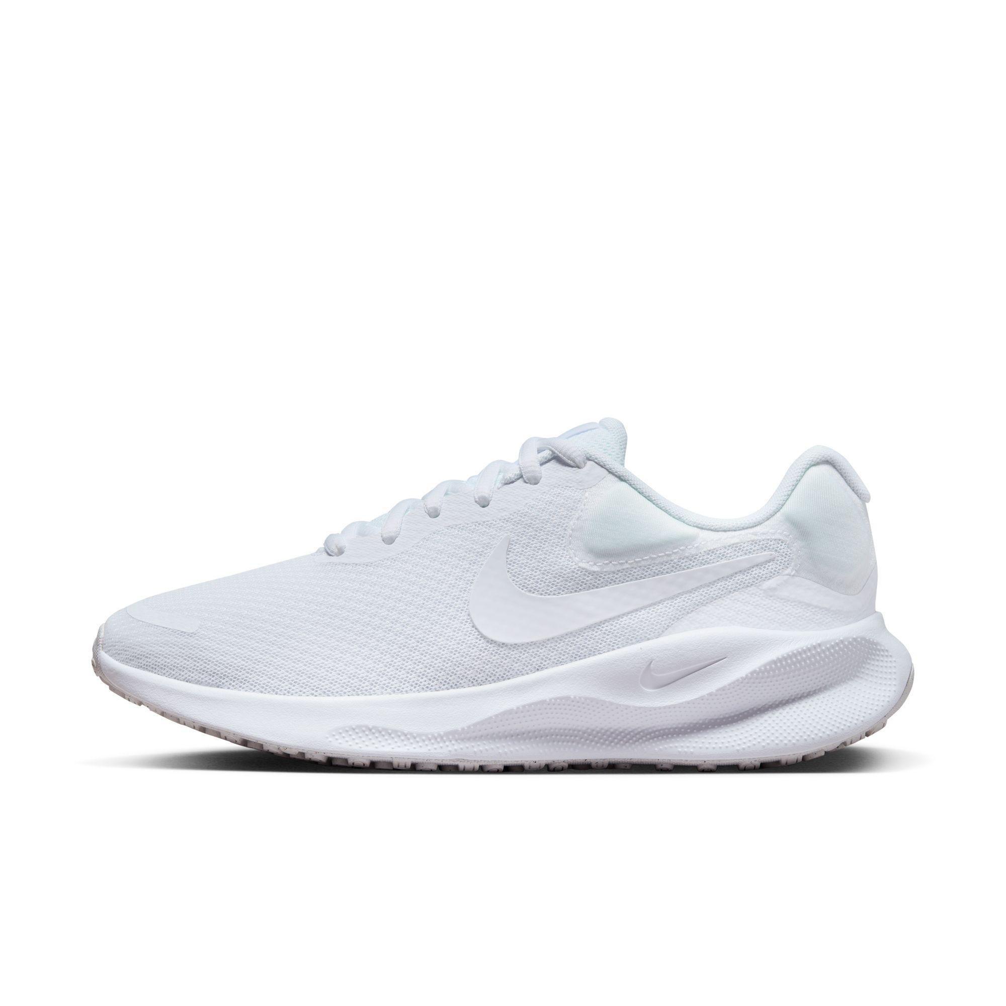 White Nike Revolution Sneakers, , large image number 6