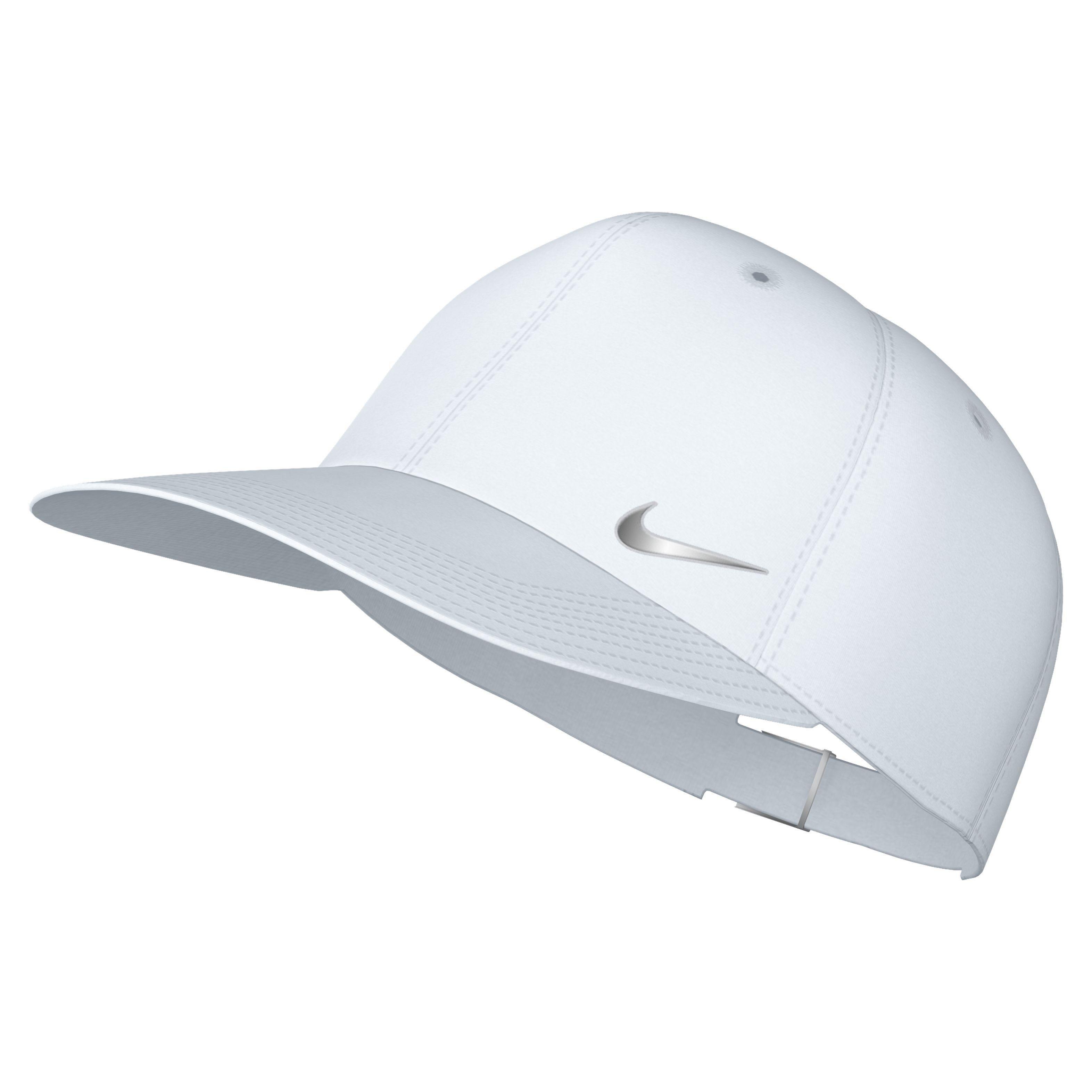 White Curve Brim Cap, , large image number 1