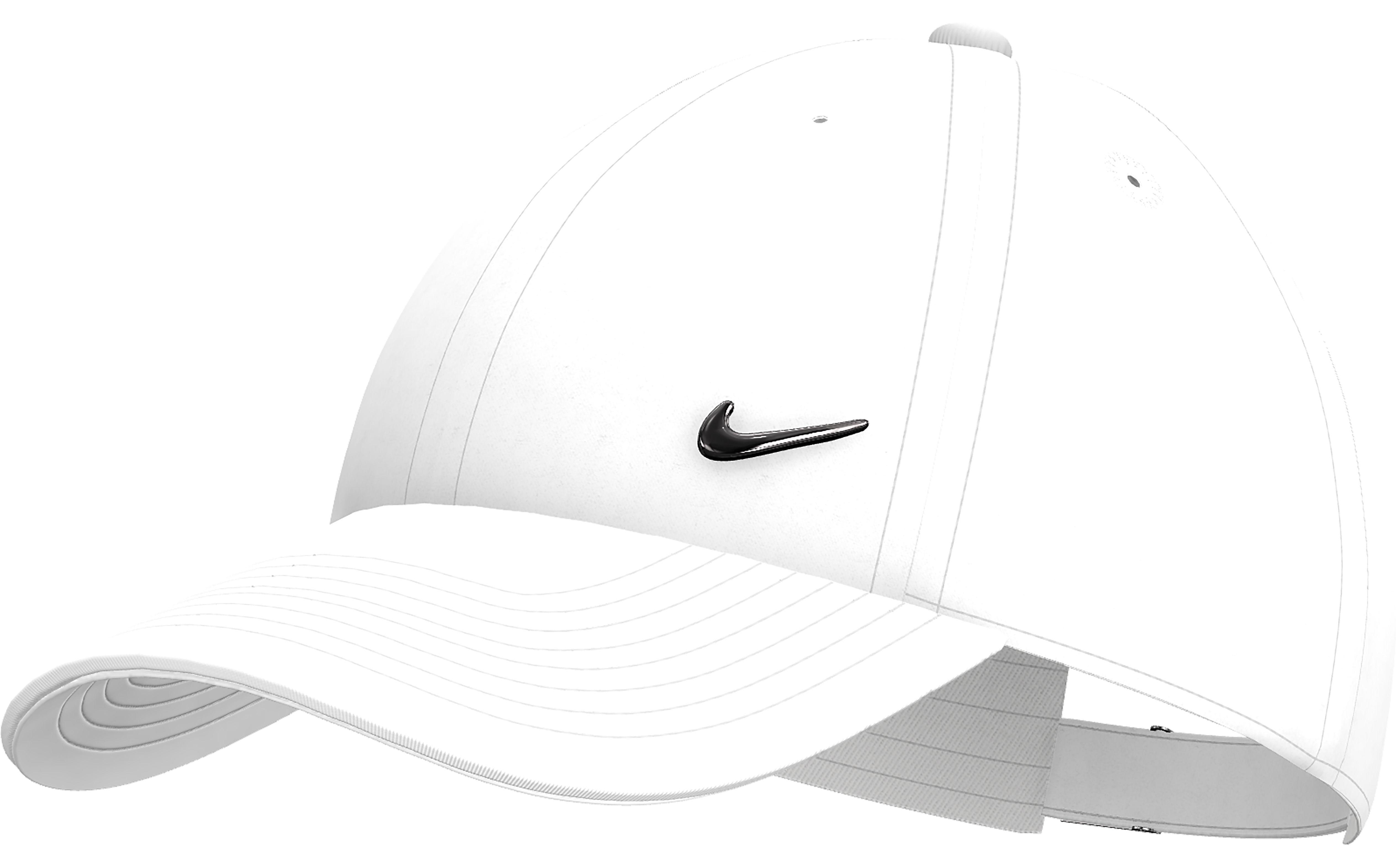 White Curve Brim Cap, , large image number 3
