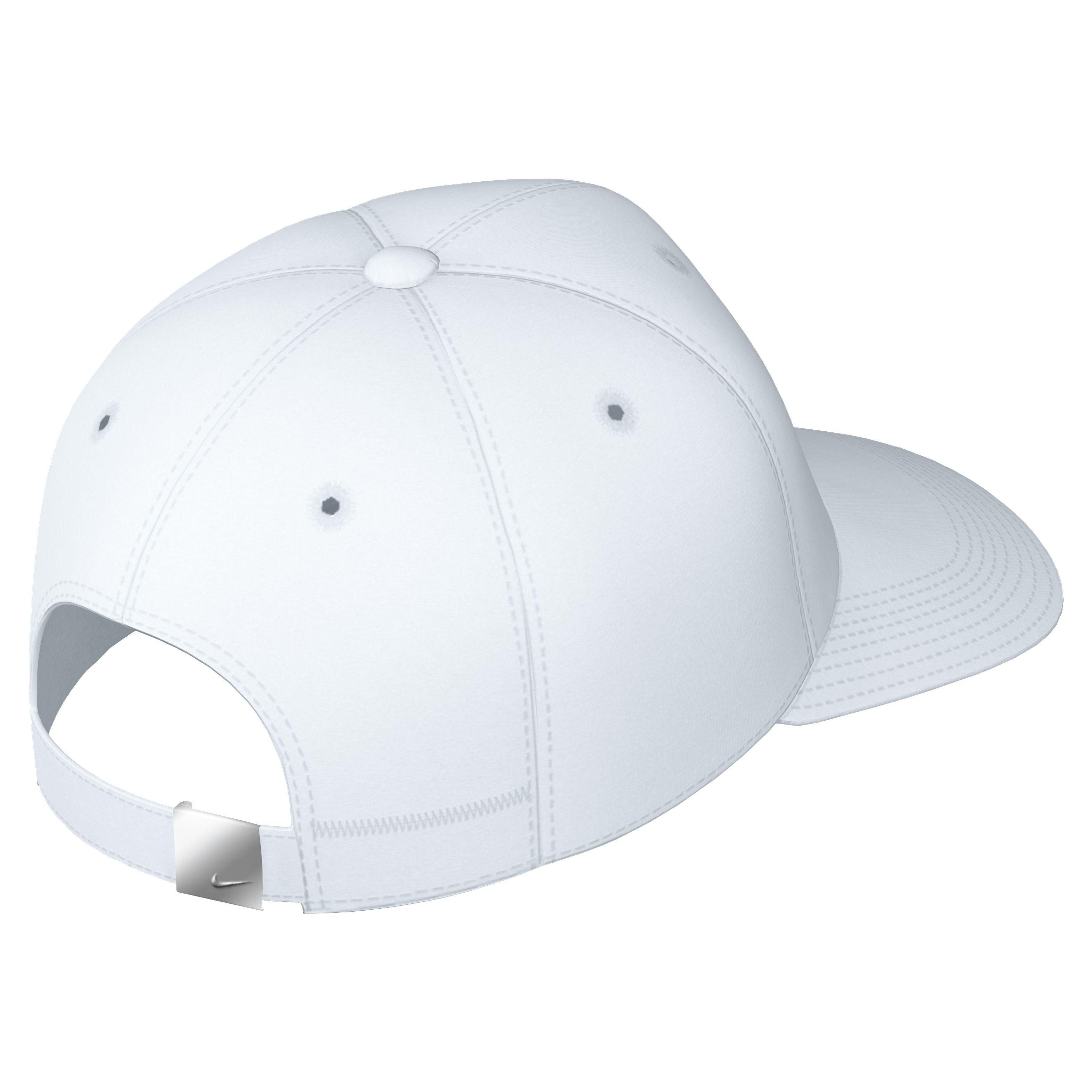 White Curve Brim Cap, , large image number 5