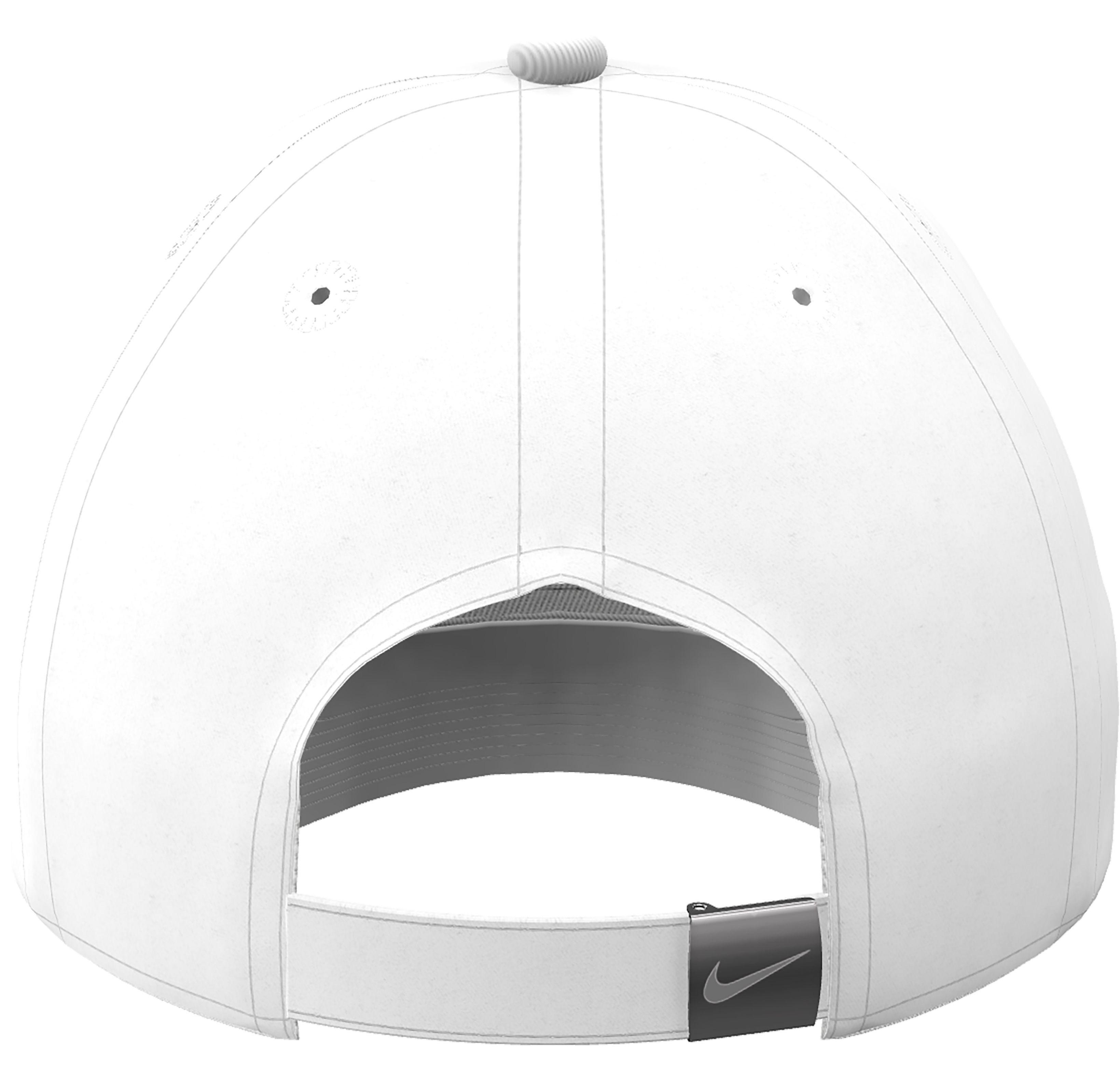 White Curve Brim Cap, , large image number 6