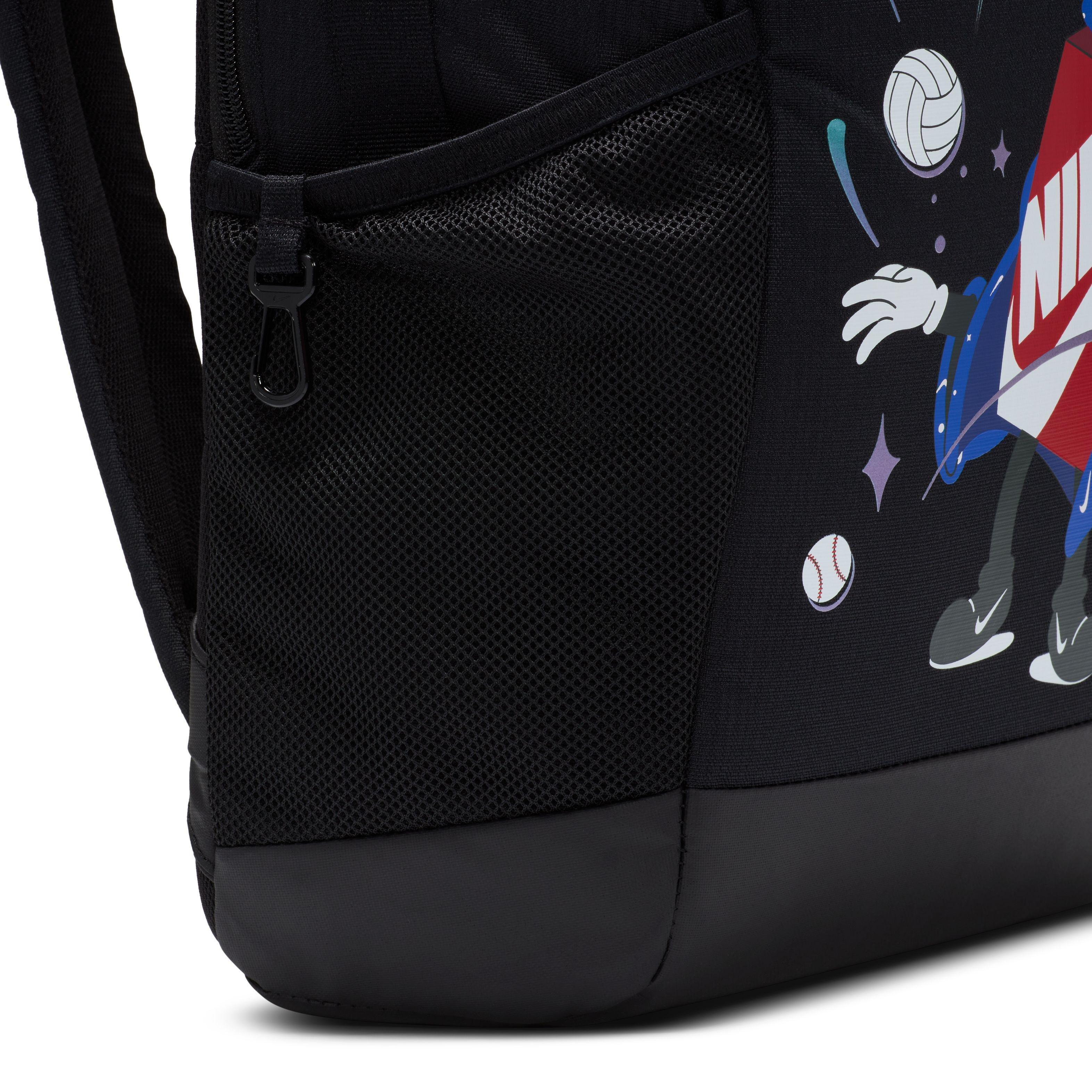 Black Printed Essential Backpack, A205_000, large image number 1