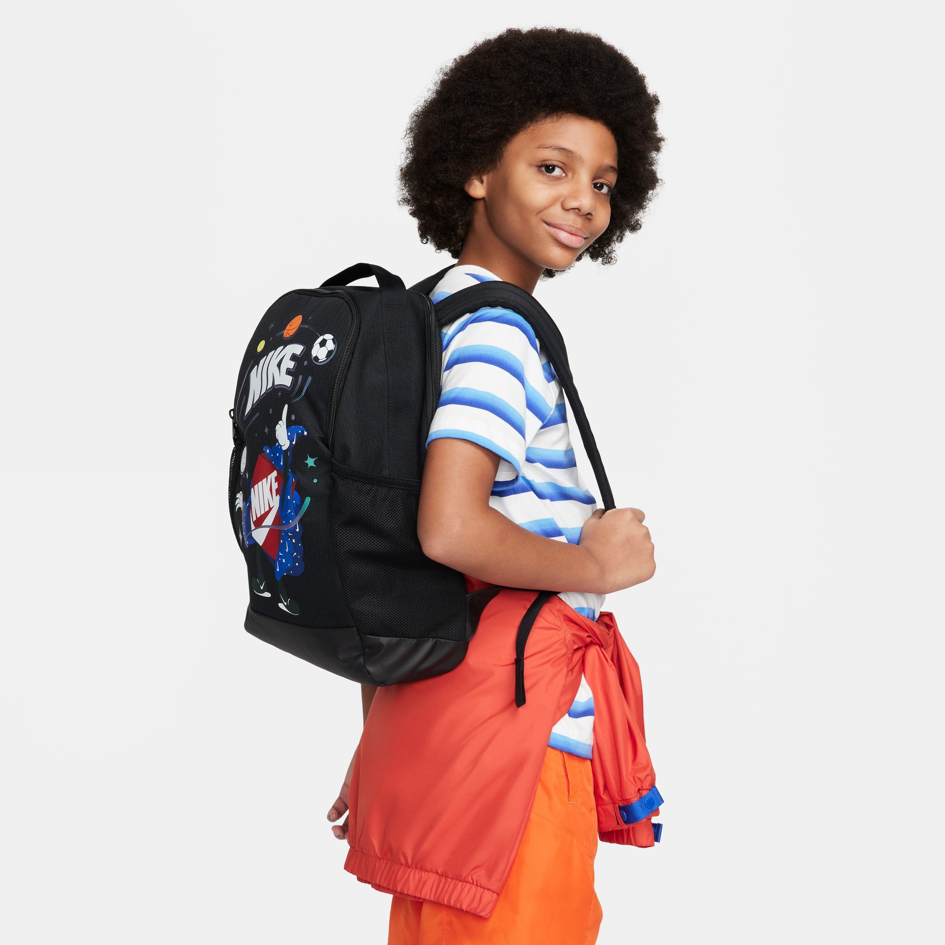 Black Printed Essential Backpack, A205_000, large image number 2