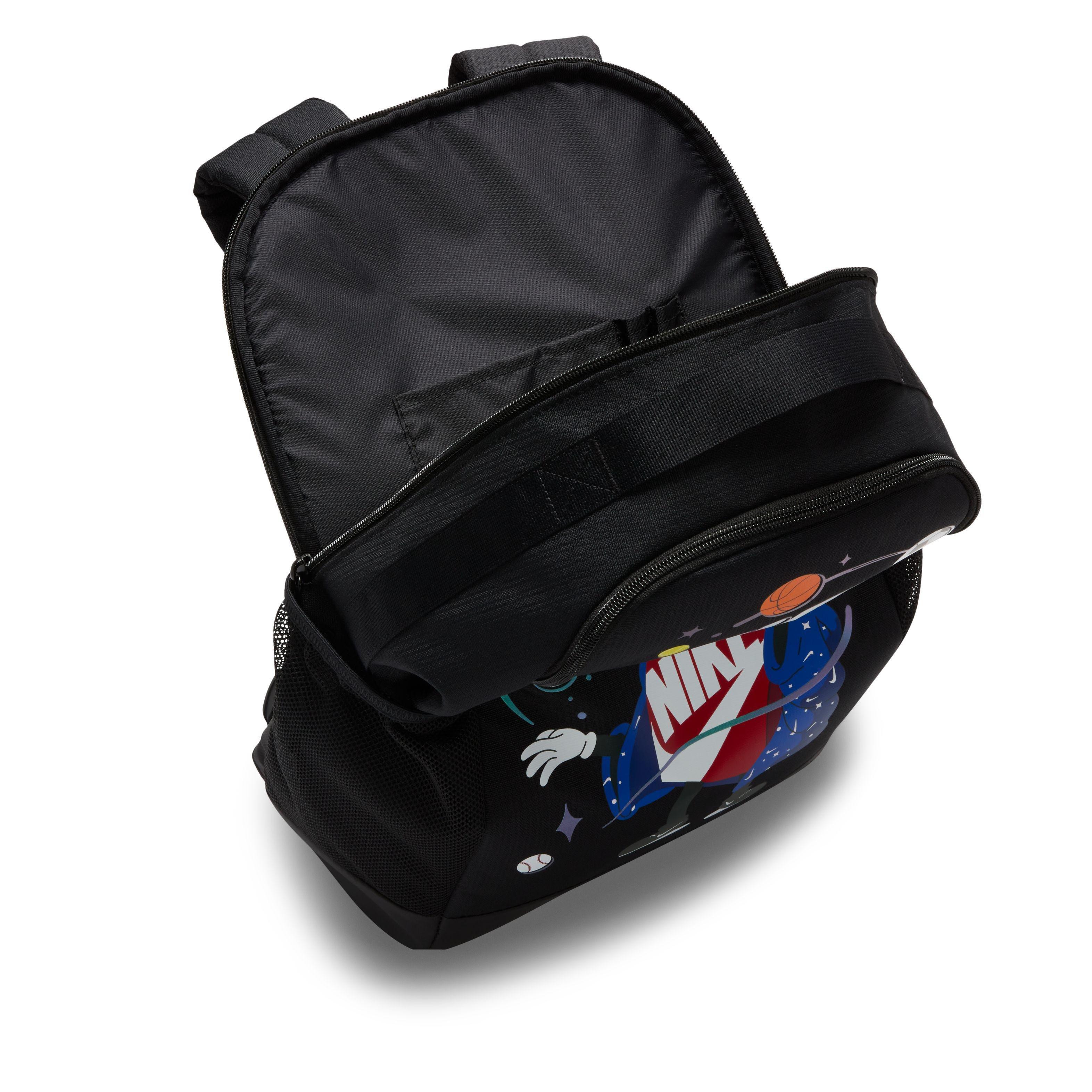 Black Printed Essential Backpack, A205_000, large image number 4