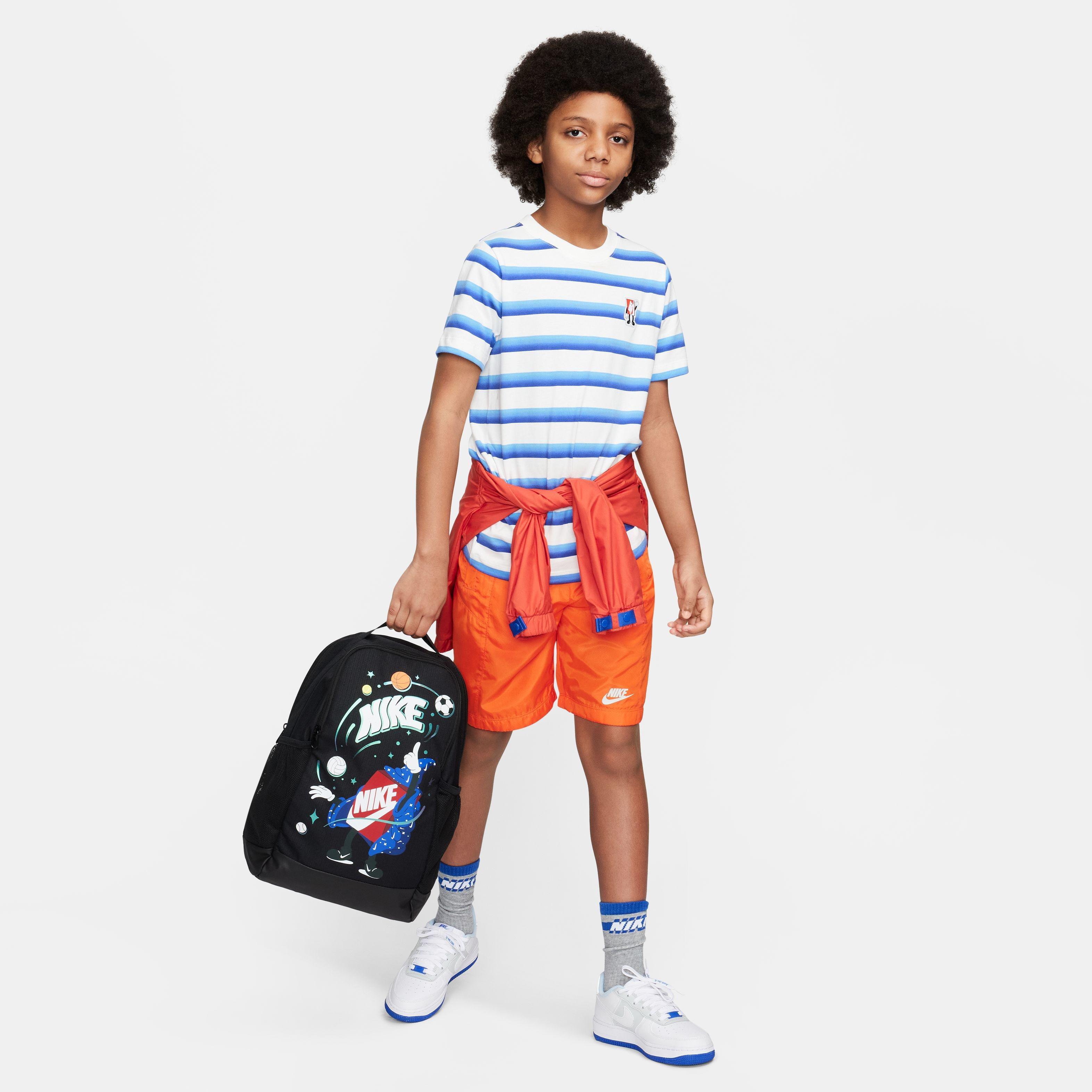 Black Printed Essential Backpack, A205_000, large image number 12