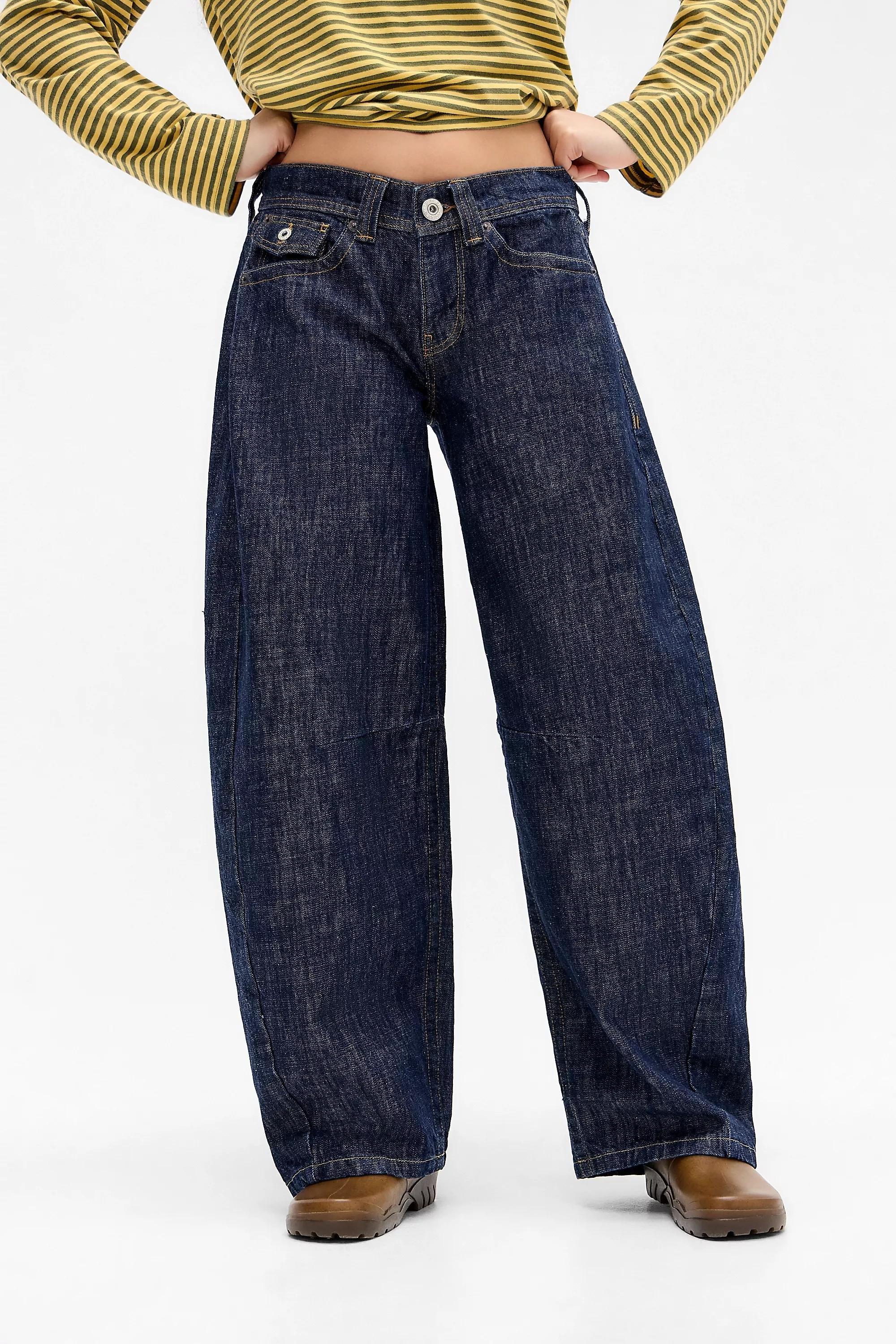 Navy Bdg Kayla Lowrider Cocoon Jeans, A301_0094           , large image number 0
