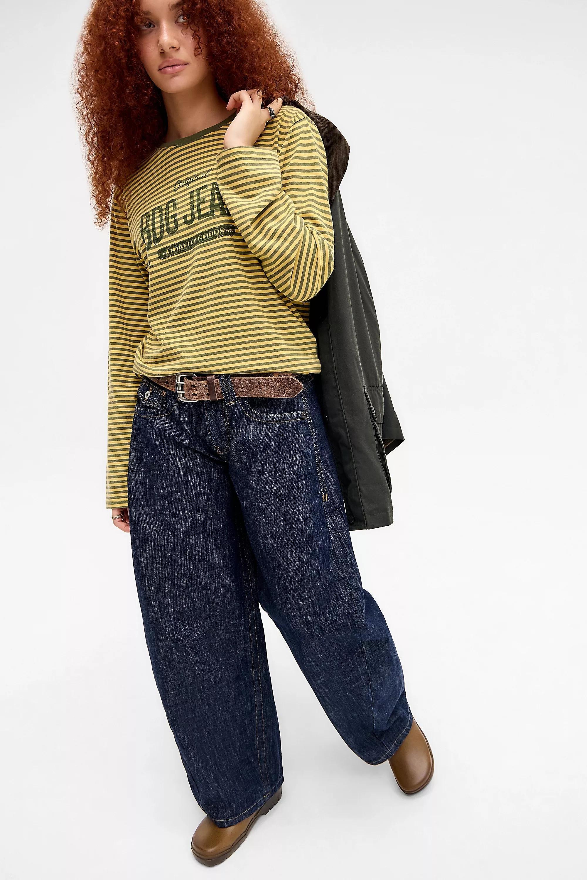 Navy Bdg Kayla Lowrider Cocoon Jeans, A301_0094           , large image number 1