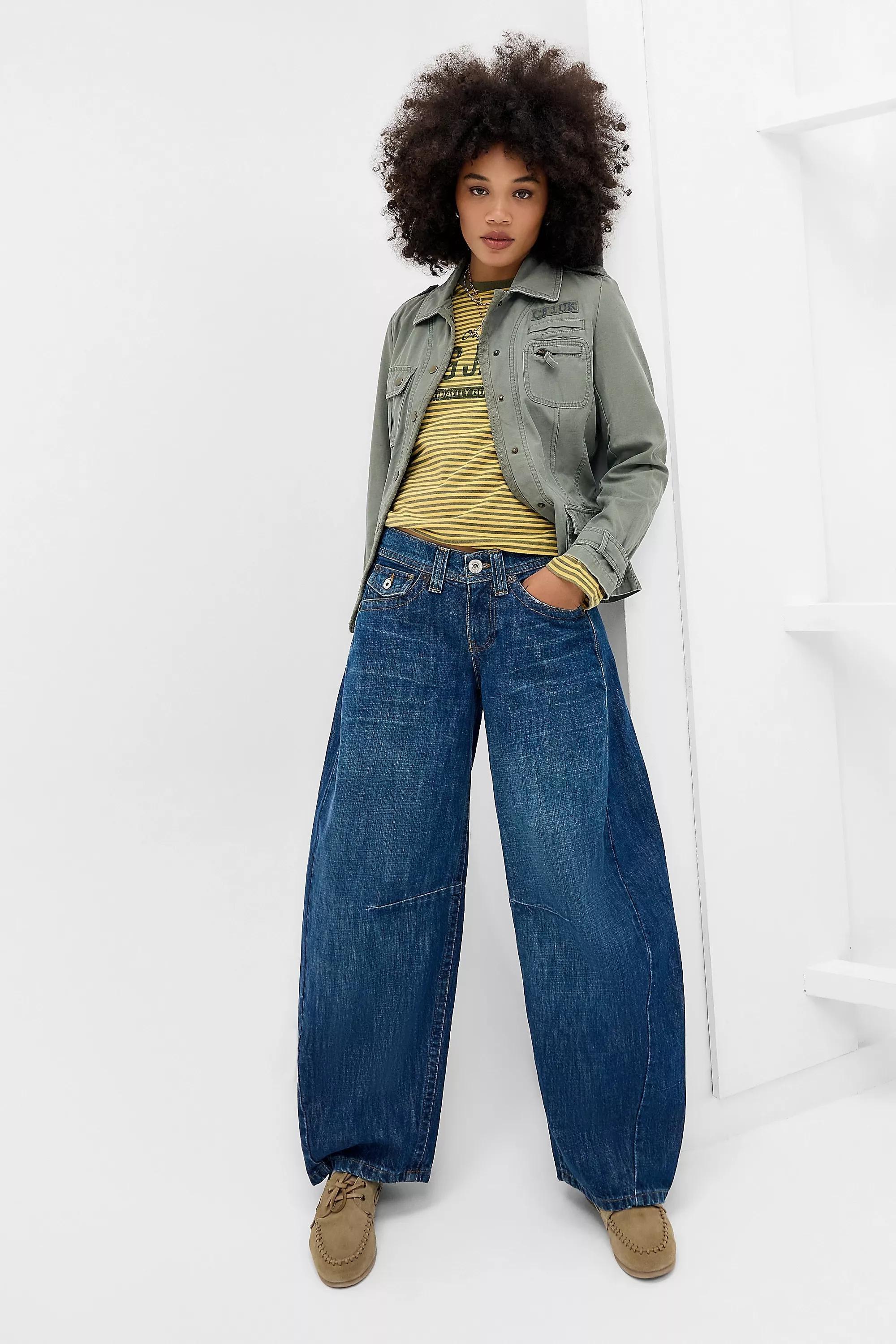 Blue Bdg Kayla Lowrider Cocoon Jeans, VINTAGE DENIM DARK, medium