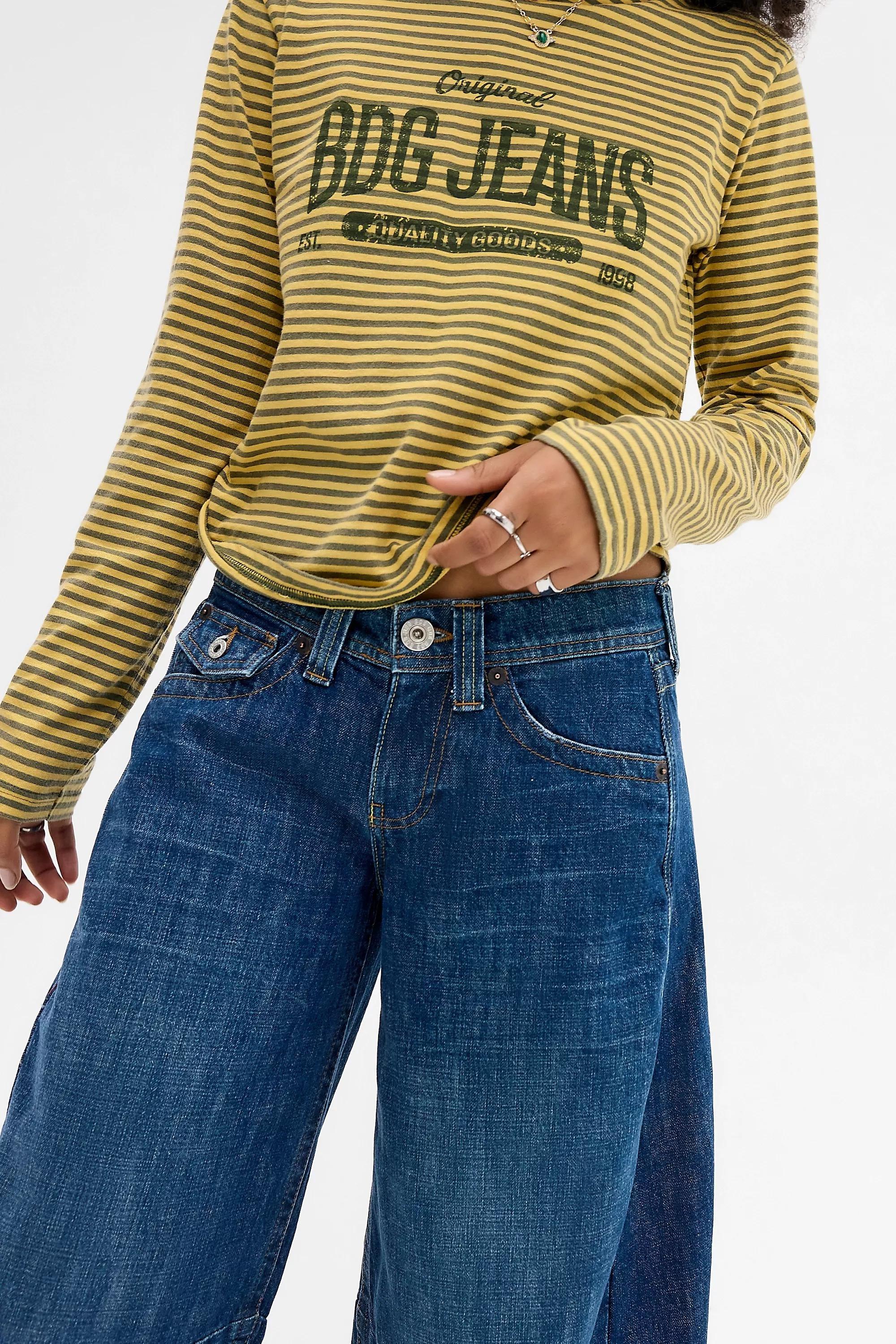 Blue Bdg Kayla Lowrider Cocoon Jeans, VINTAGE DENIM DARK, medium