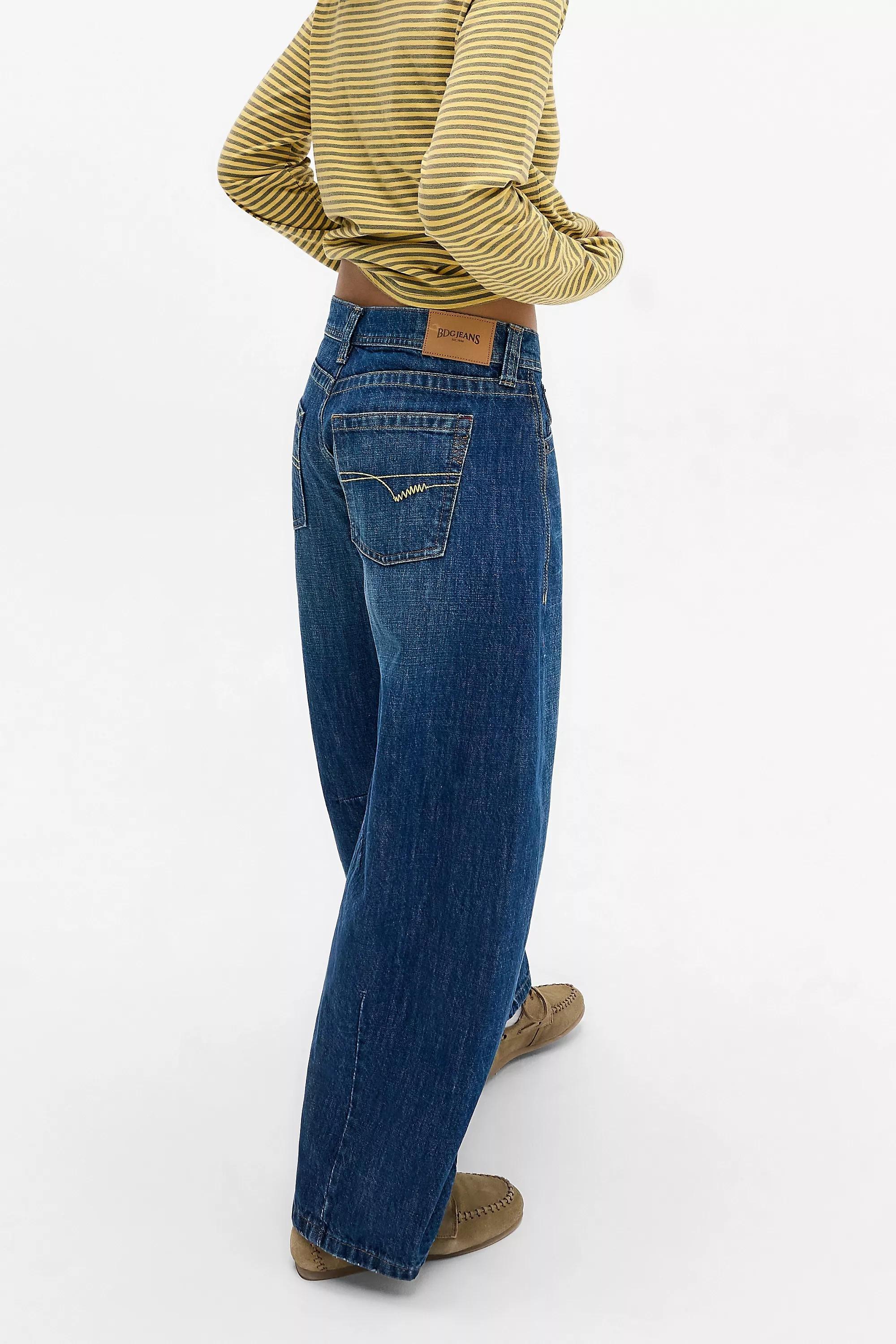 Blue Bdg Kayla Lowrider Cocoon Jeans, VINTAGE DENIM DARK, large image number 3
