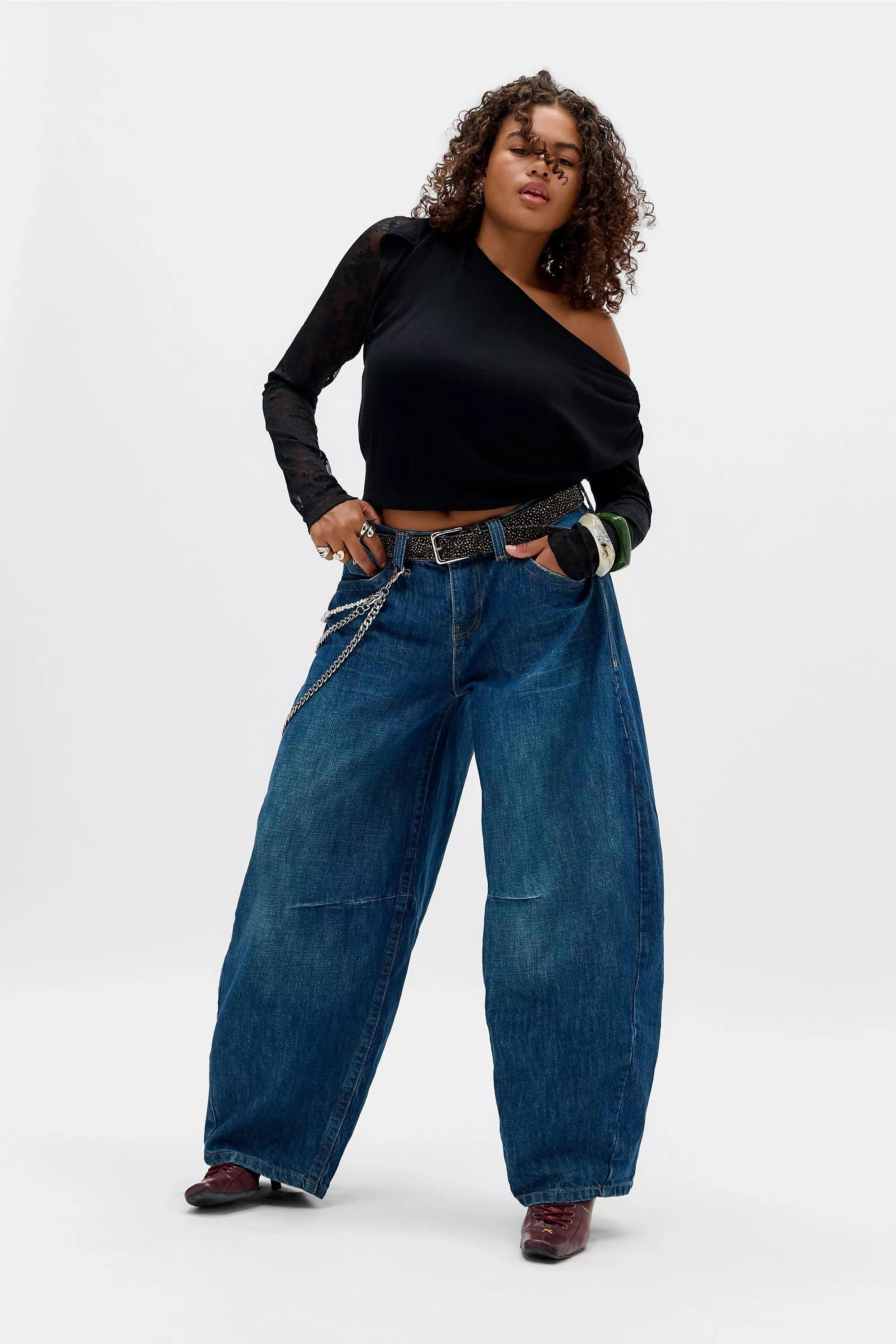 Blue Bdg Kayla Lowrider Cocoon Jeans, VINTAGE DENIM DARK, large image number 6