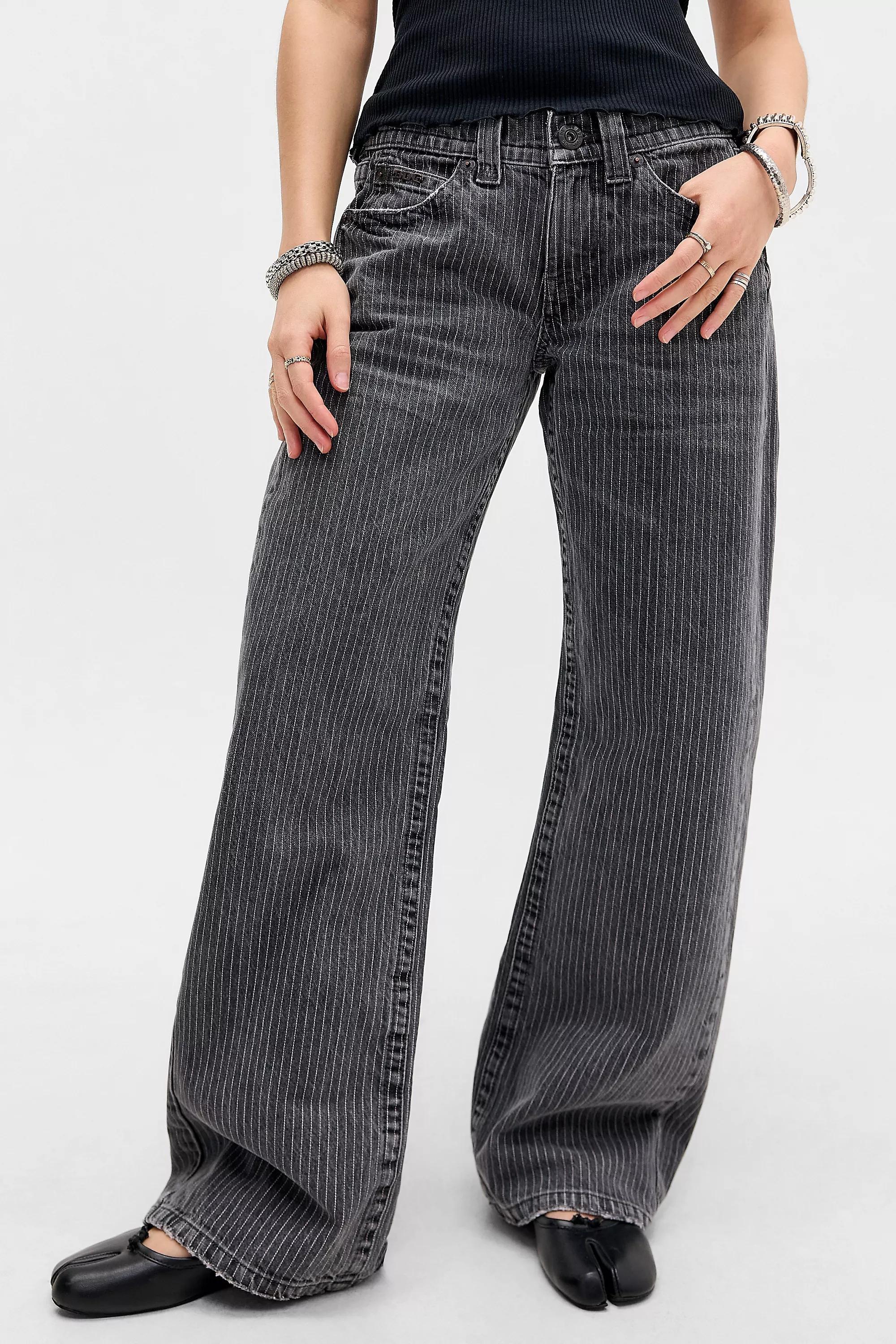 BLACK BDG Kayla Pinstripe Jeans, BLK, medium