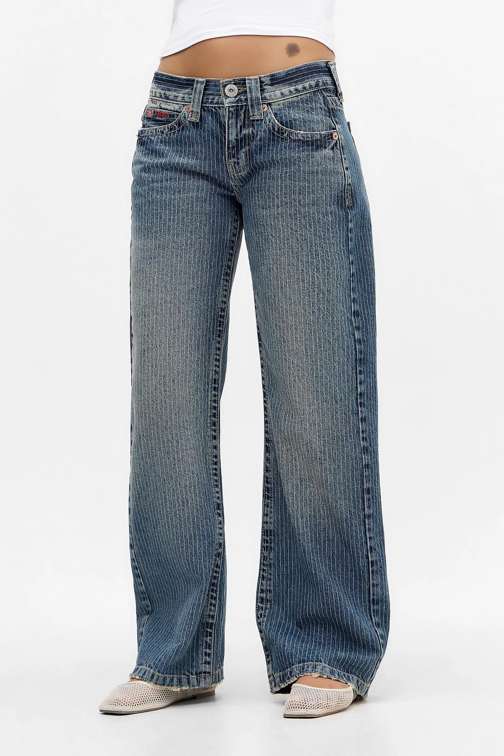 Blue Bdg Kayla Pinstripe Jeans, , large image number 0