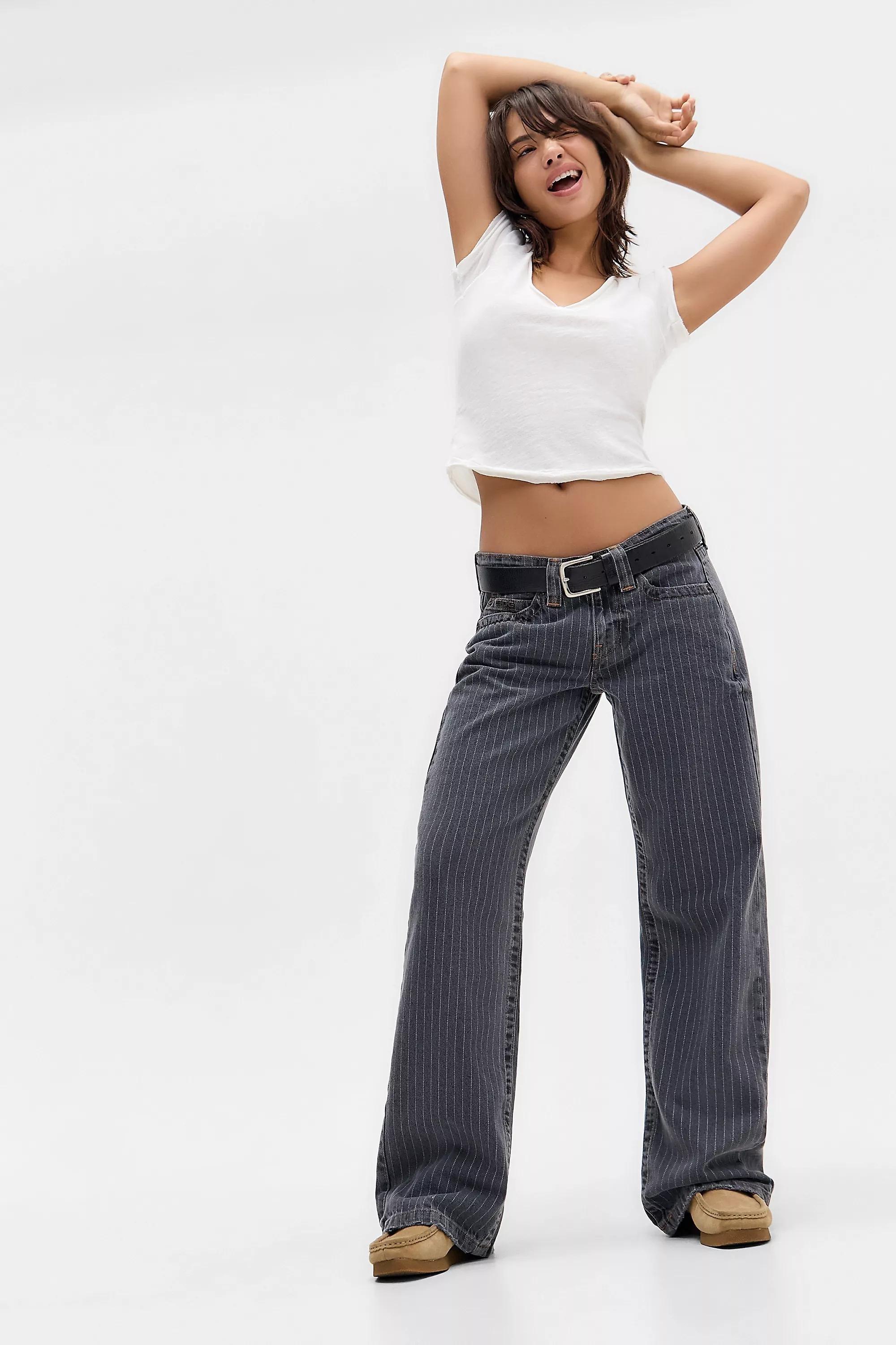 Grey Bdg Kayla Lowrider Stripe Jeans, , large image number 1