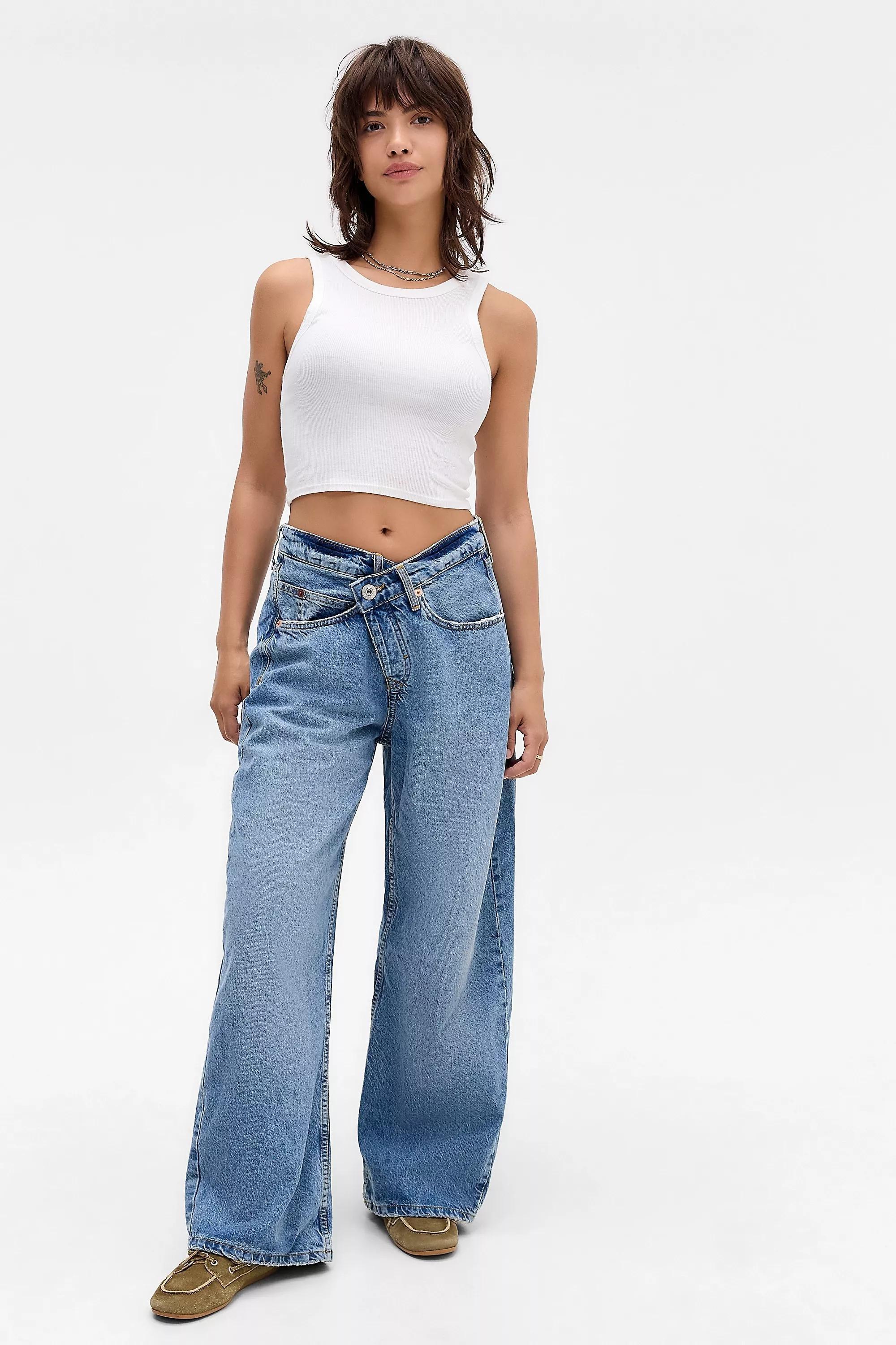 VINTAGE DENIM LIGHT BDG Jaya Crossover Jeans, VINTAGE DENIM LIGHT, medium