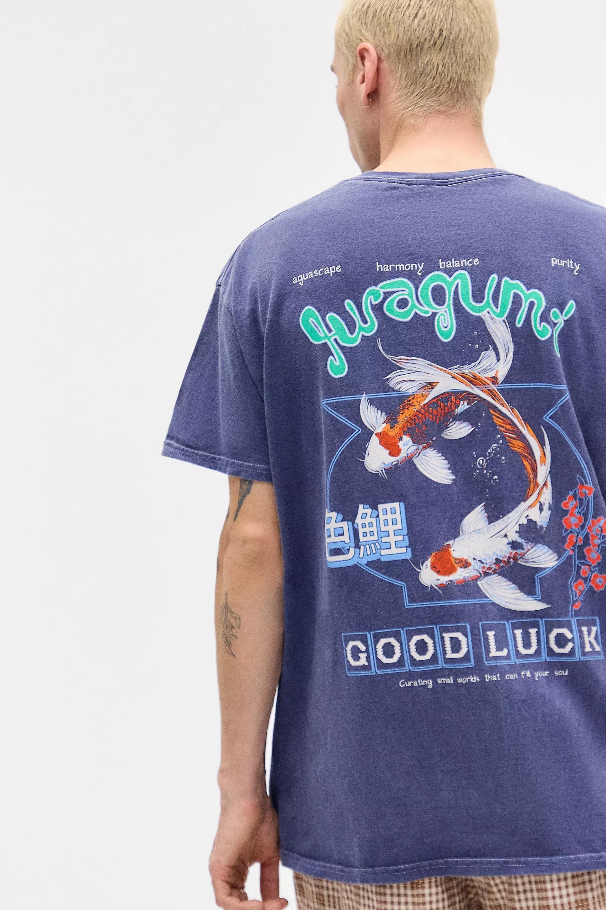 Navy Uo Good Luck Fish T-Shirt, , large image number 1