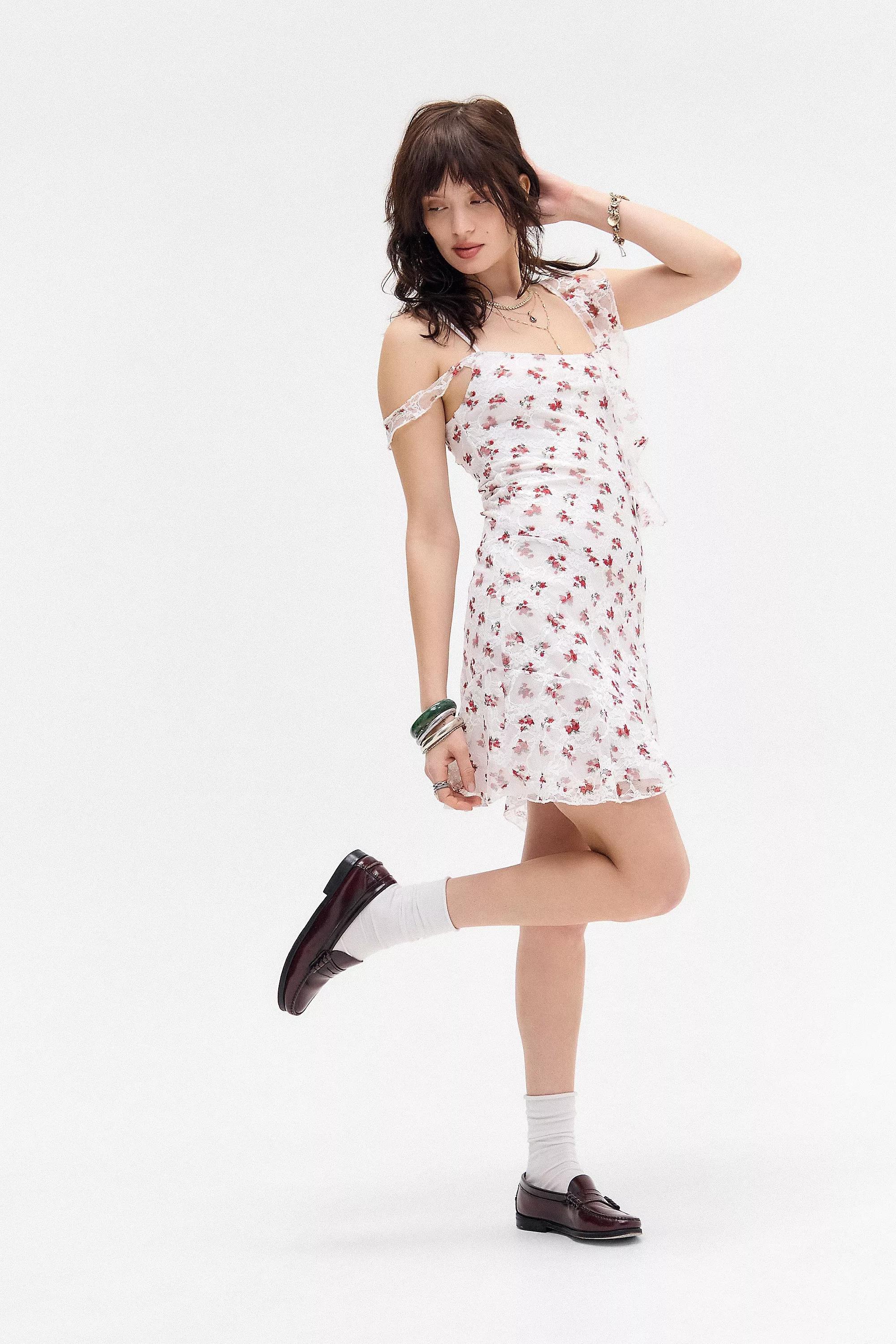 White Motel Uo Exclusive Jati Mini Dress, , large image number 1