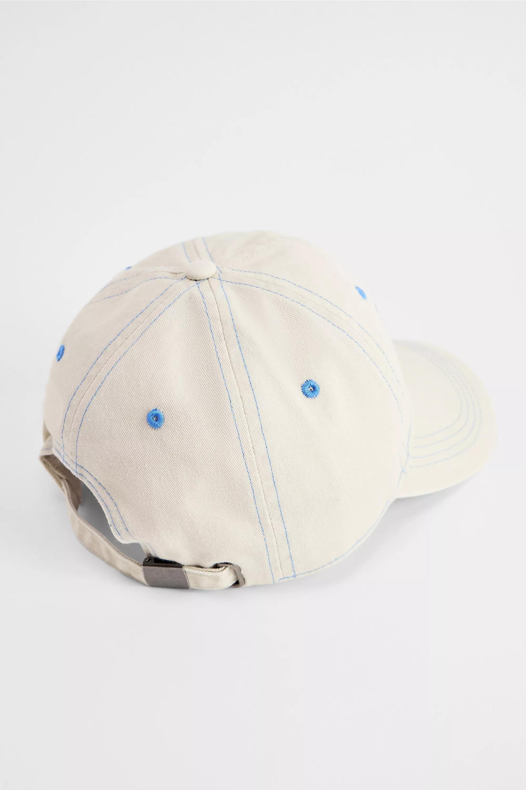 White Insight Embroidered Hat, IVRY, large image number 2