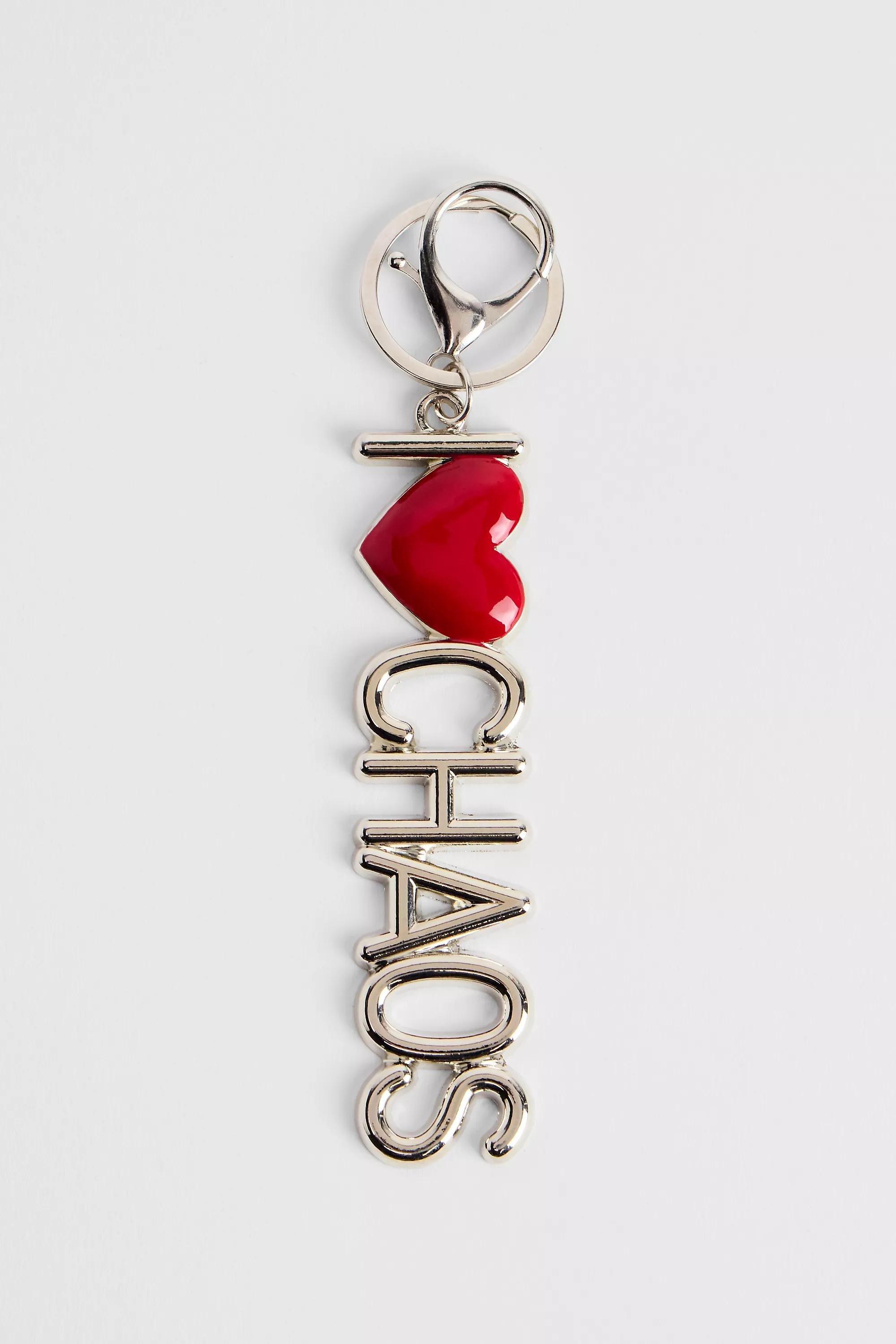 Red I Heart Chaos Keyring, ASSORT, large image number 0