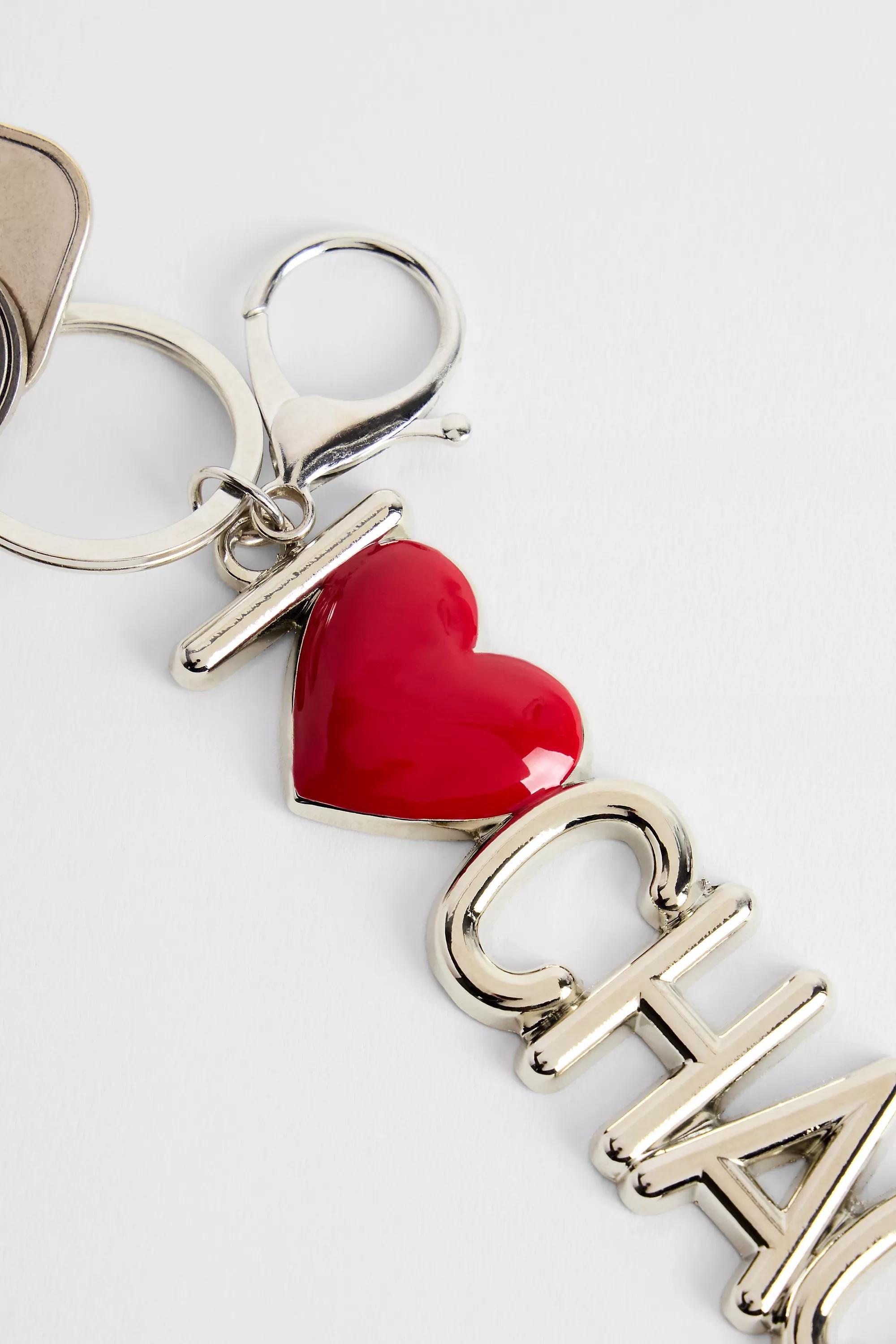 Red I Heart Chaos Keyring, ASSORT, large image number 2
