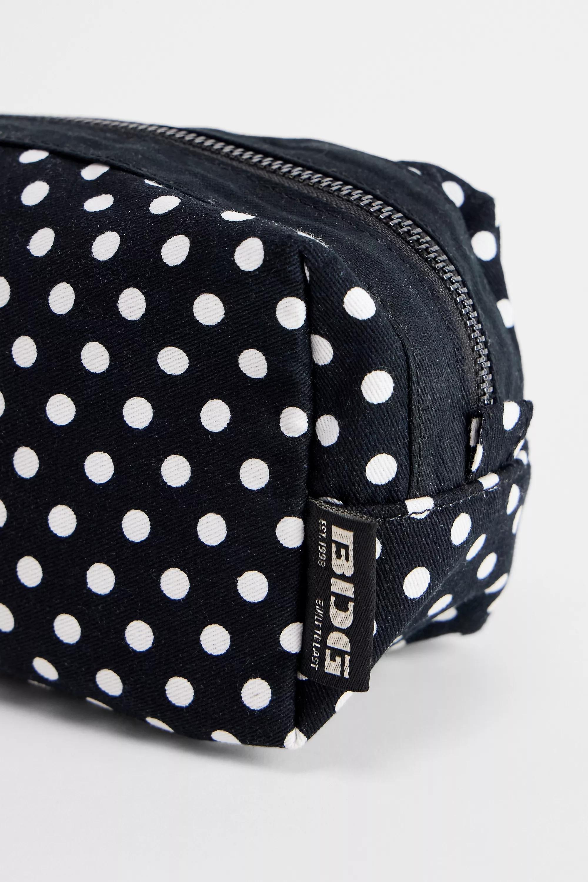 UO Canvas Polka Dot Makeup Bag, BLK, large image number 2