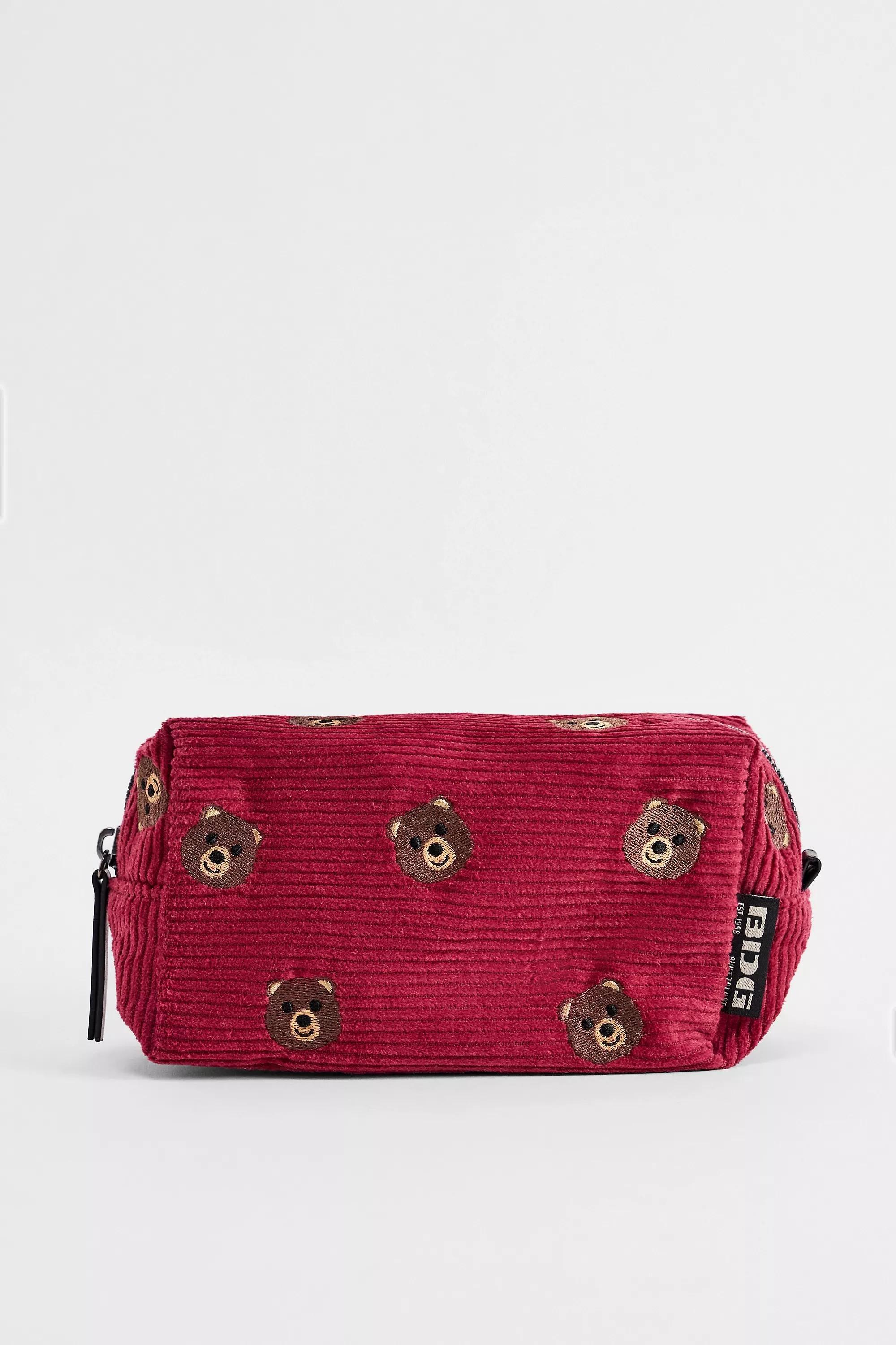 PURPLE BDG Teddy Corduroy Makeup Bag, PURP, large image number 1