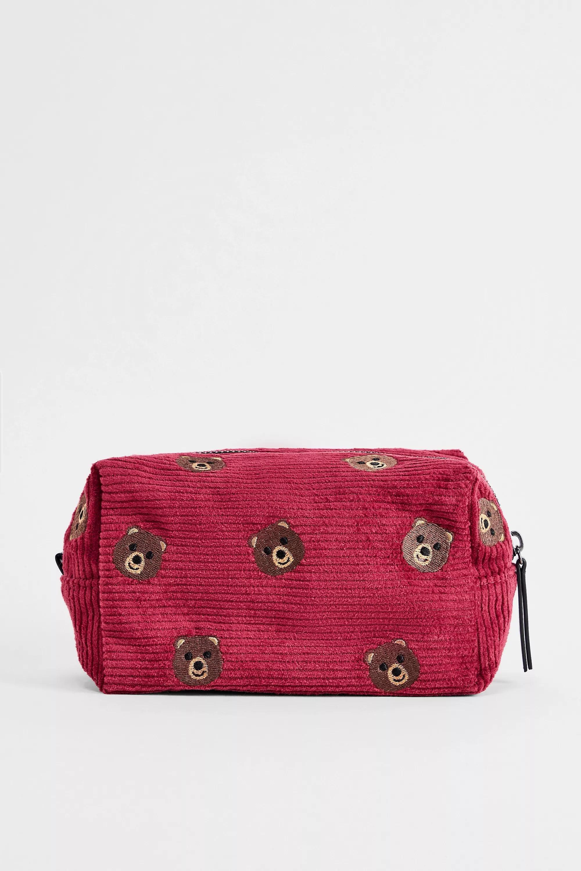 PURPLE BDG Teddy Corduroy Makeup Bag, PURP, large image number 3