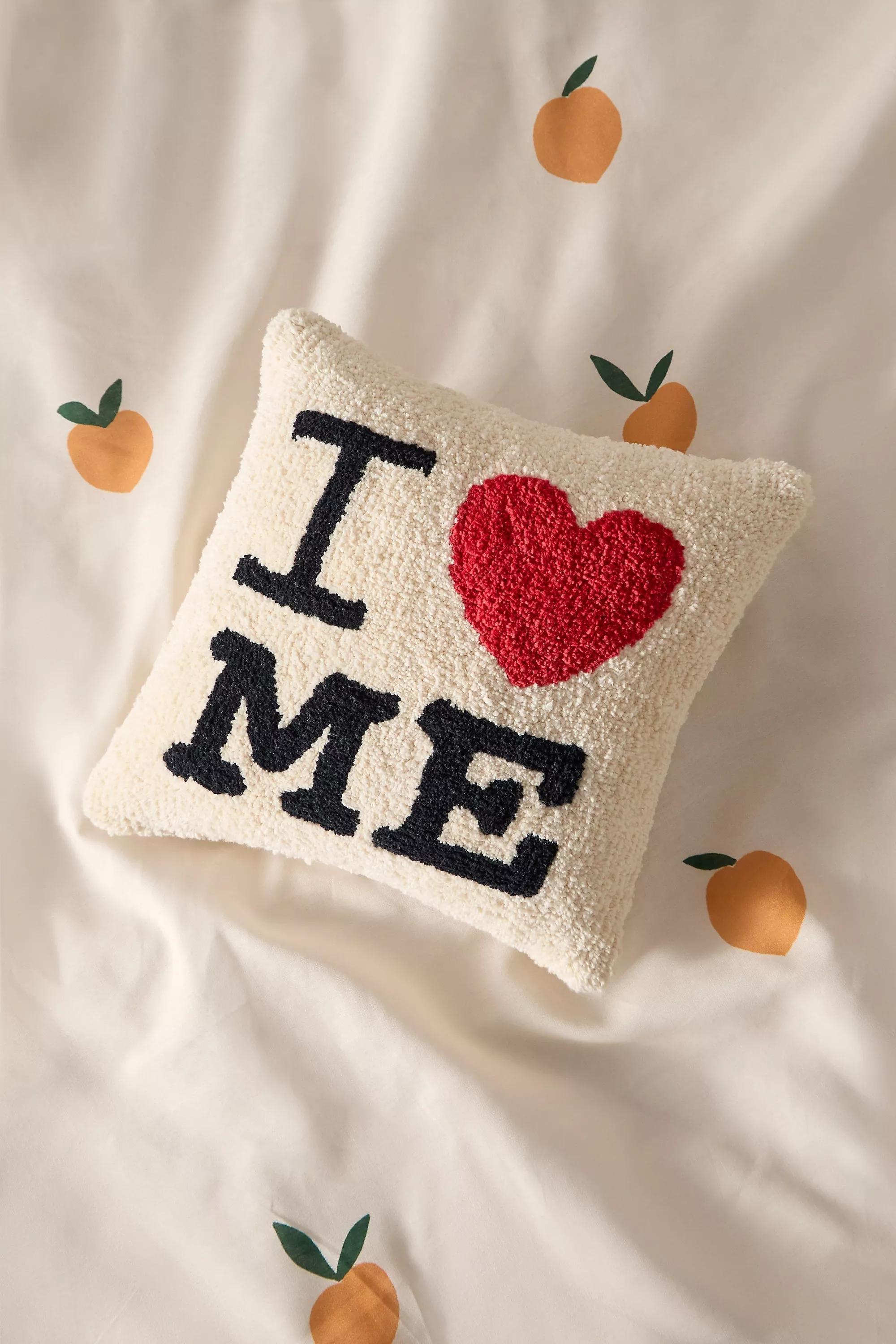 I Love Me Mini Cushion, B&W, large image number 0