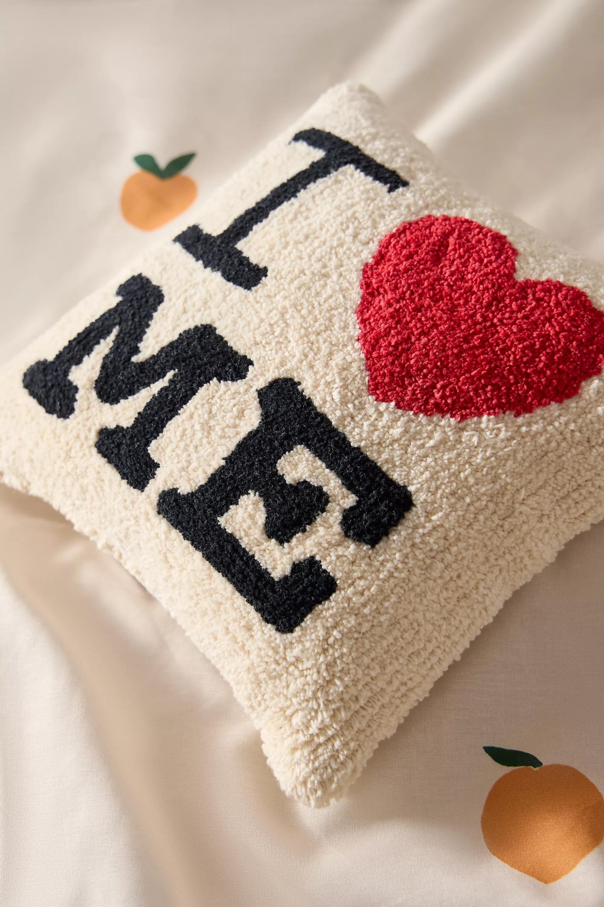 I Love Me Mini Cushion, B&W, large image number 1