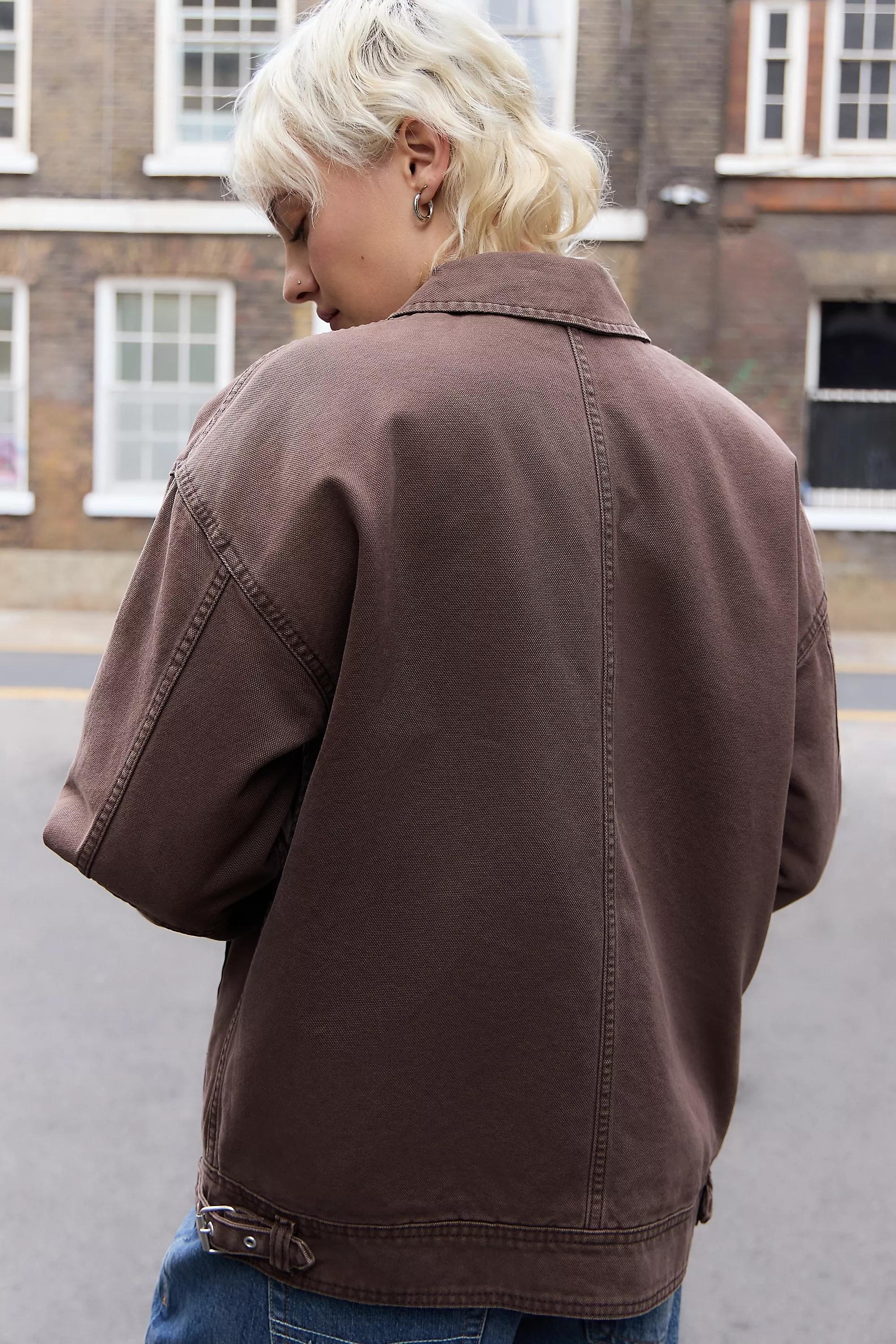 BROWN BDG Luca Wadded Canvas Workwear Jacket, BRN, medium