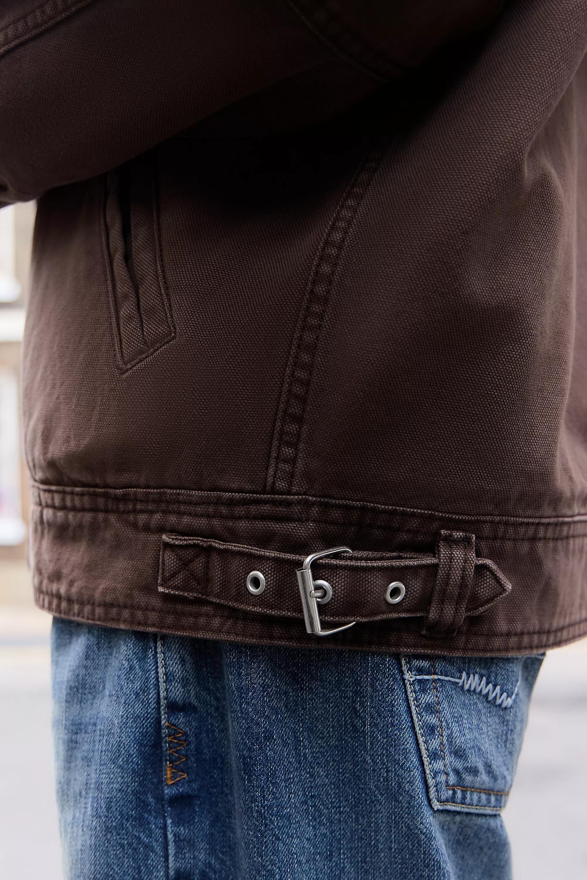 BROWN BDG Luca Wadded Canvas Workwear Jacket, BRN, large image number 4