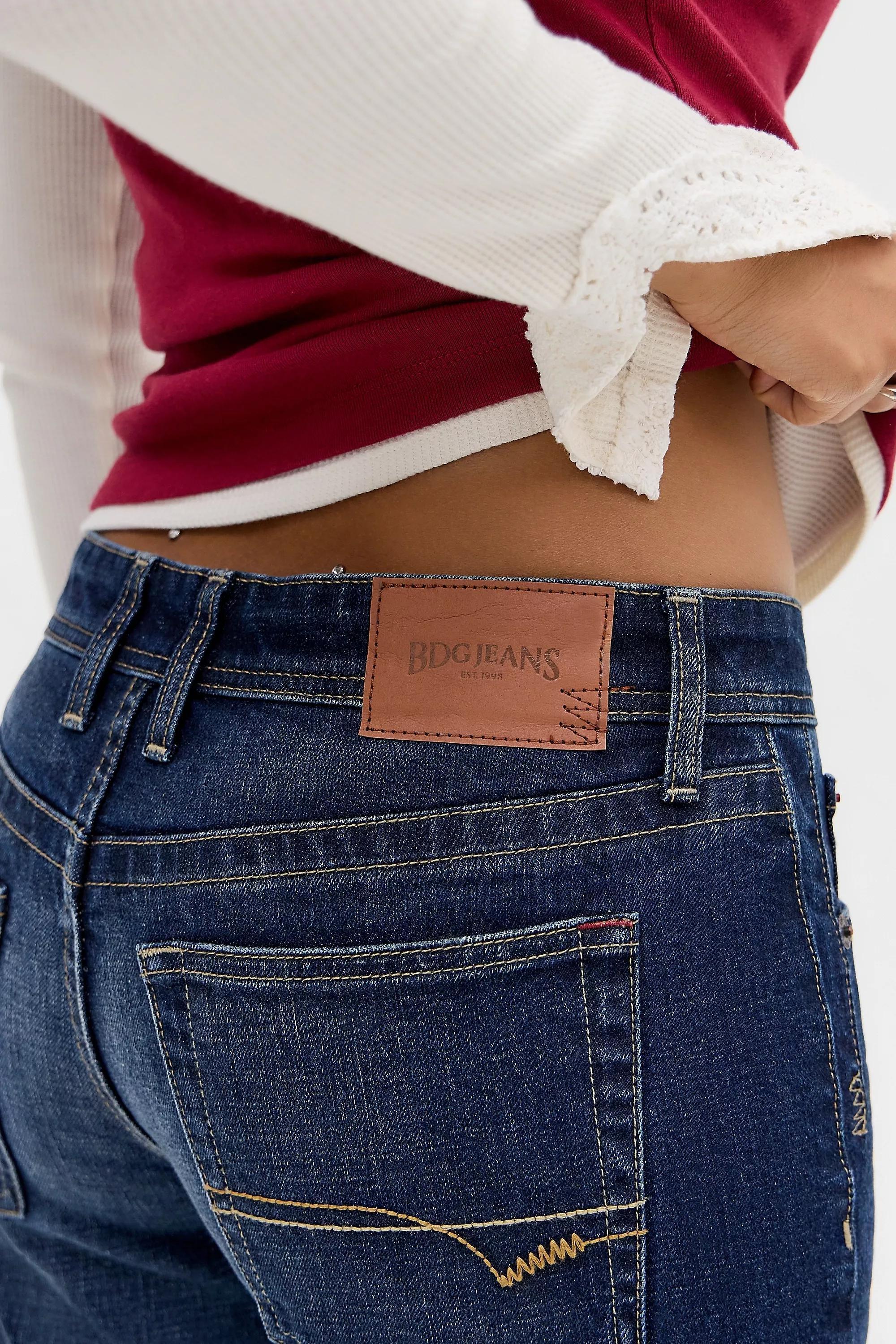 Navy Bdg Teo Flared Jeans, VINTAGE DENIM DARK, large image number 2