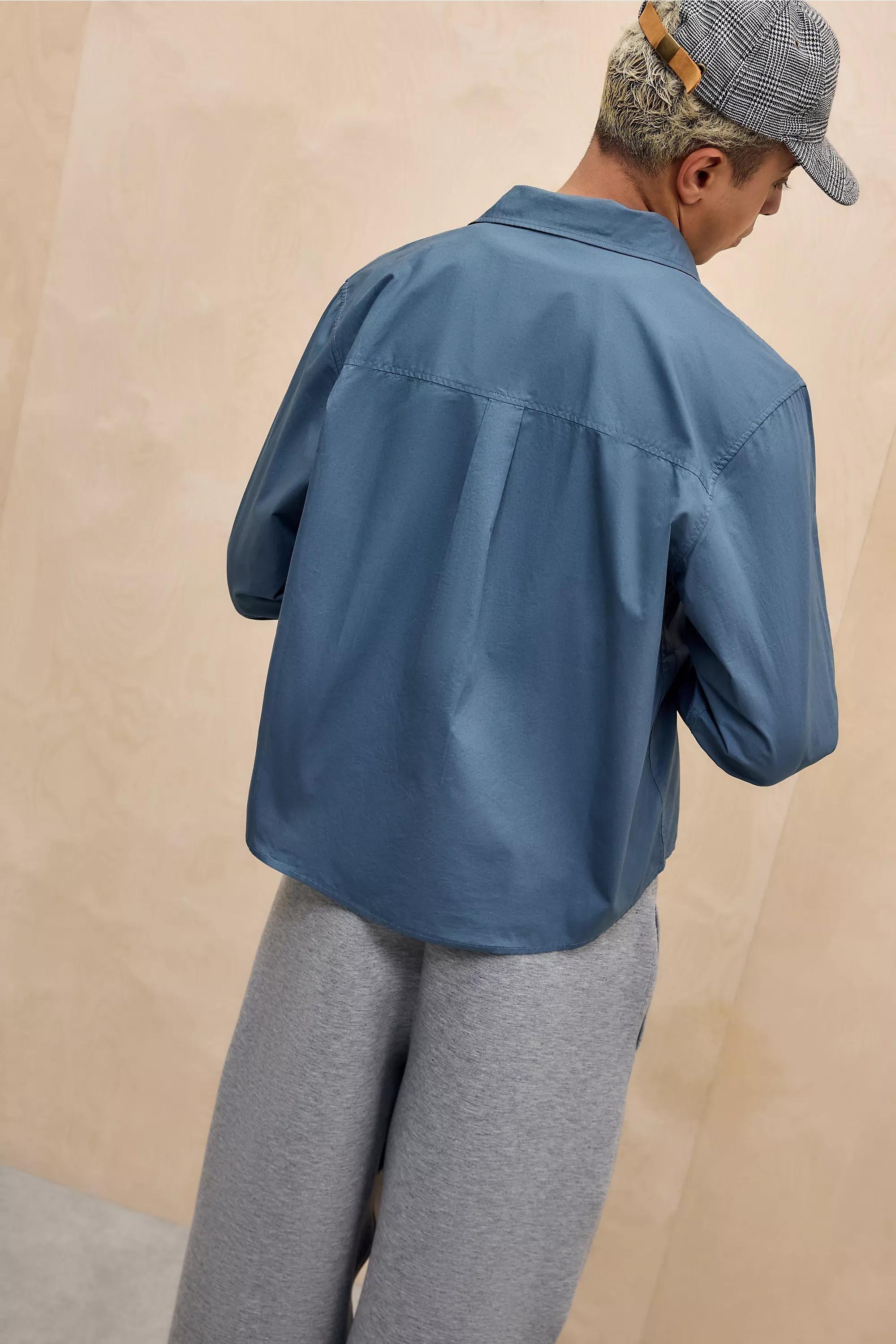 SLATE Loom Nolan Slate Poplin Shirt, SLTE, large image number 3