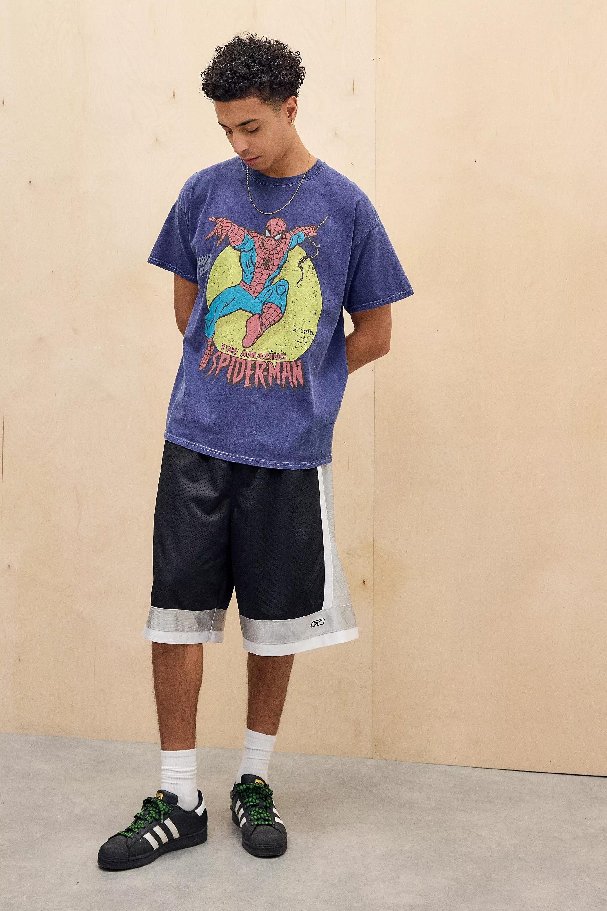 Purple Uo Spiderman T-Shirt, BLUE, medium